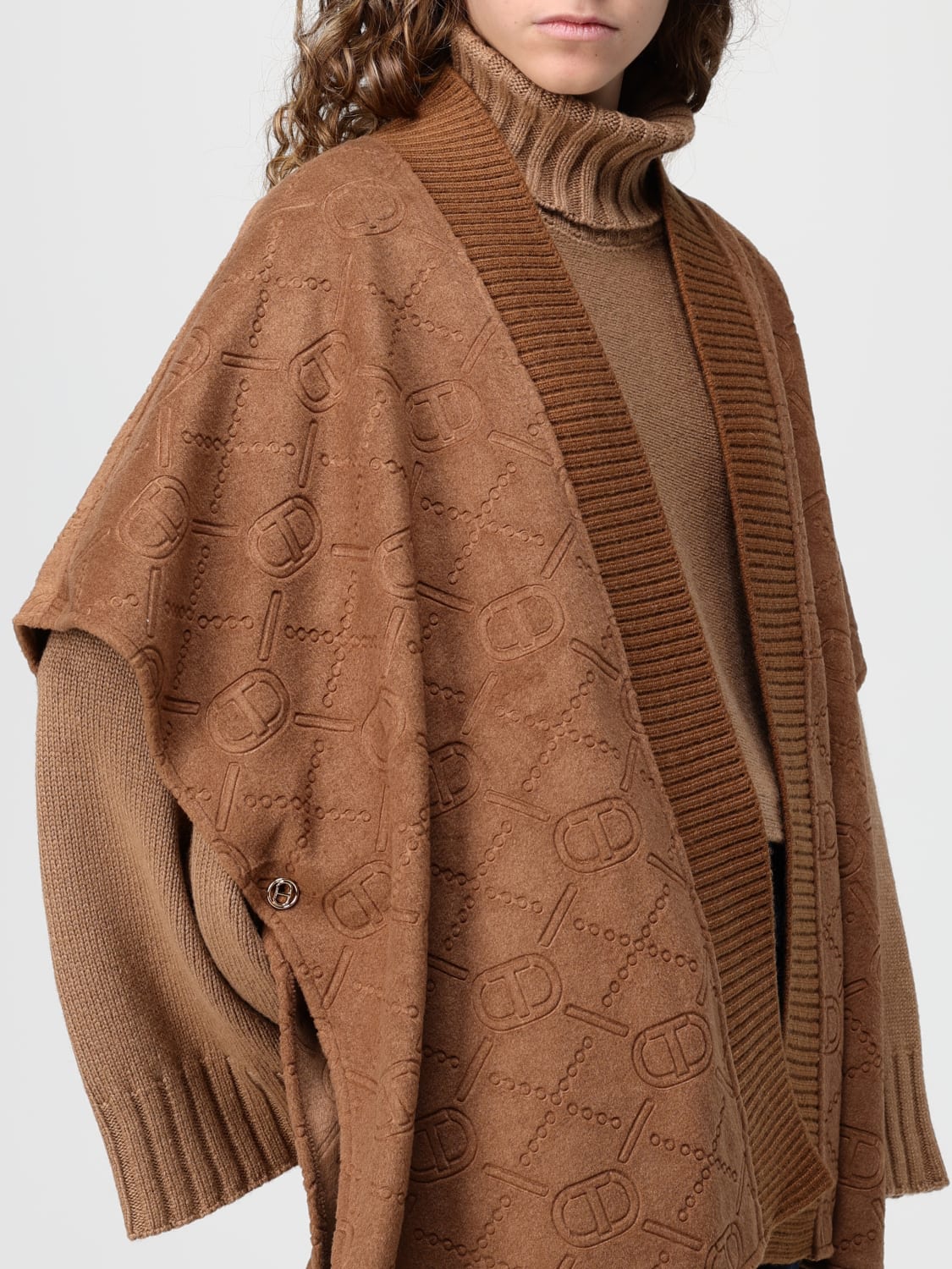 TWINSET JERSEY: Capa mujer Twinset, Nata - Img 4