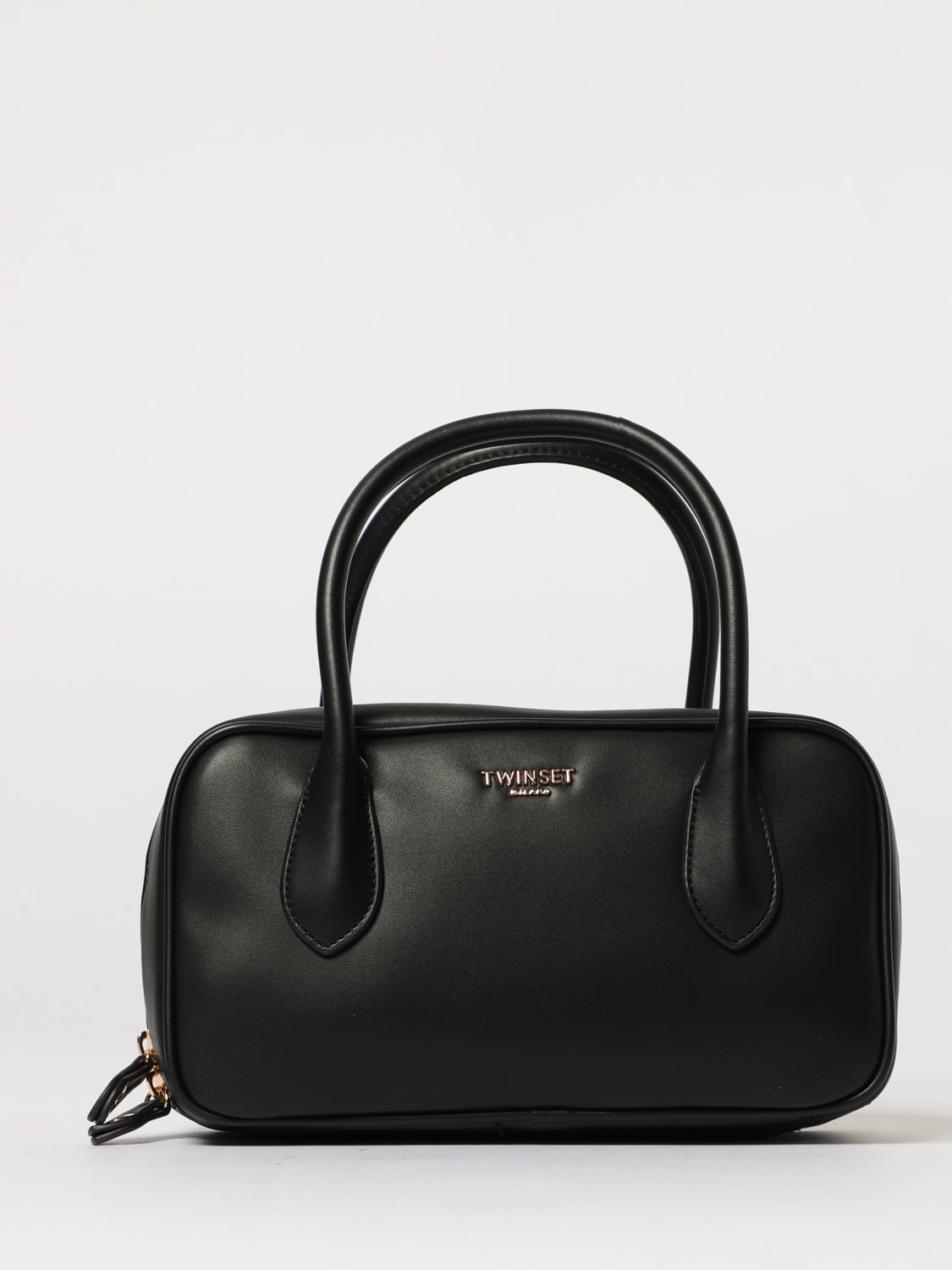TWINSET BORSA A MANO: Borsa a bauletto Twinset in pelle sintetica , Nero - Img 1
