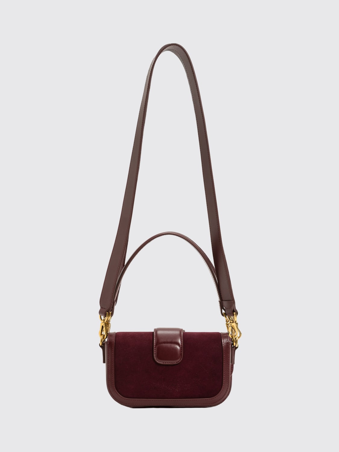 TWINSET BORSA A TRACOLLA: Borsa a tracolla in suede Twinset, Viola - Img 2