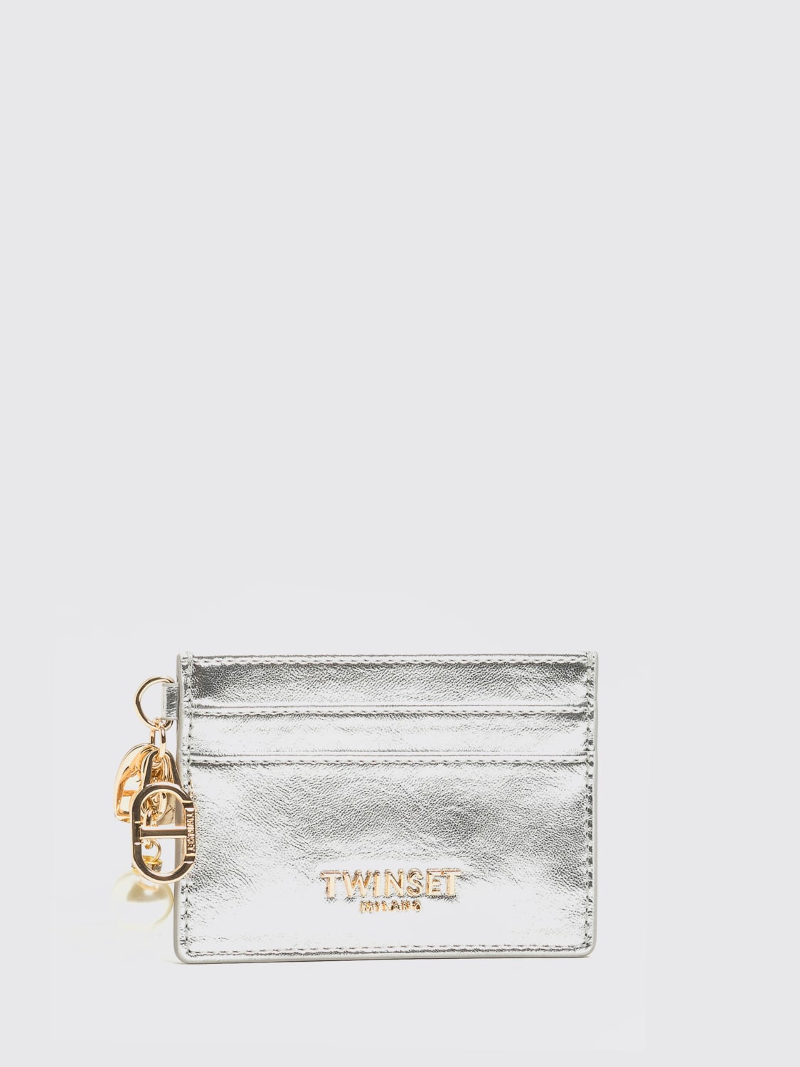 TWINSET WALLET: Wallet woman Twinset, Silver - Img 1