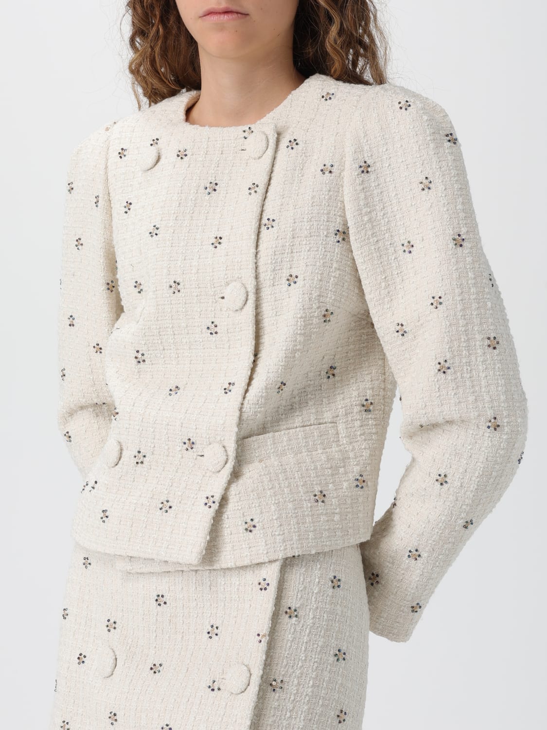 TWINSET ACTITUDE JACKET: Blazer woman Twinset Actitude, Ice - Img 4