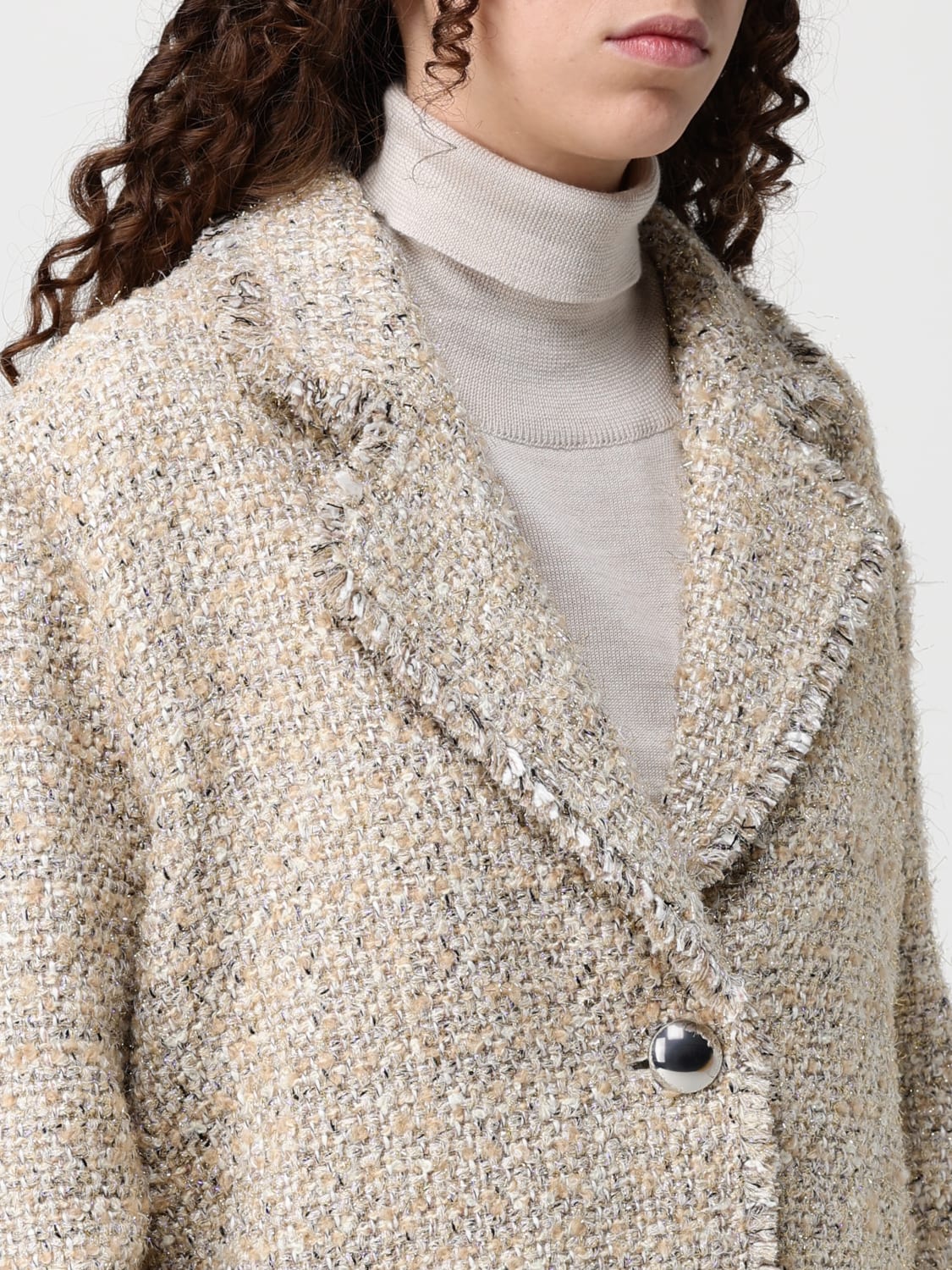 TWINSET ACTITUDE MANTEL: Mantel damen Twinset Actitude, Gold - Img 4