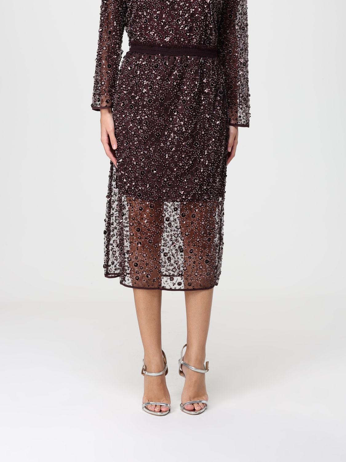 TWINSET ACTITUDE JUPE: Jupe femme Twinset Actitude, Marron - Img 1