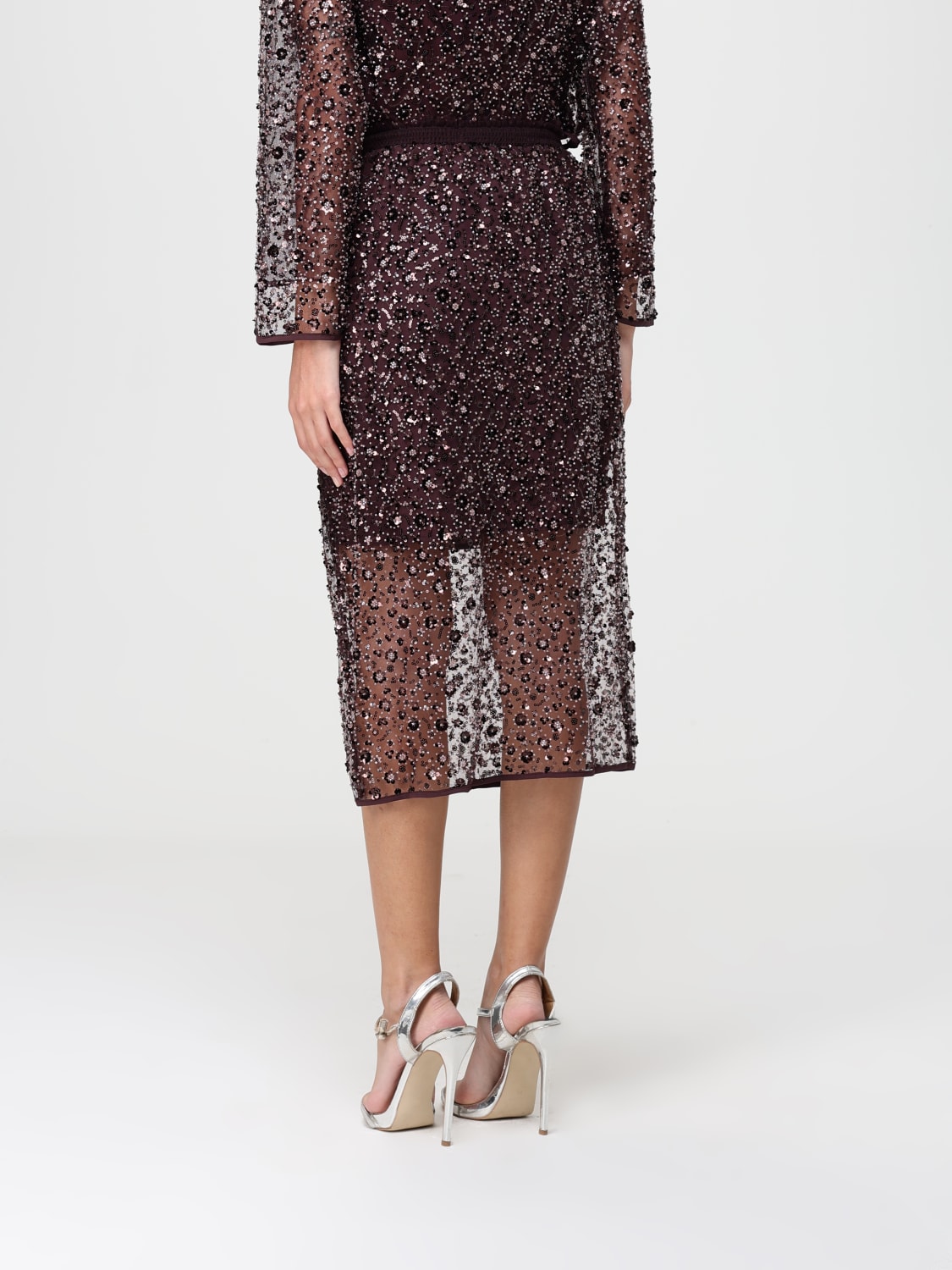 TWINSET ACTITUDE JUPE: Jupe femme Twinset Actitude, Marron - Img 3