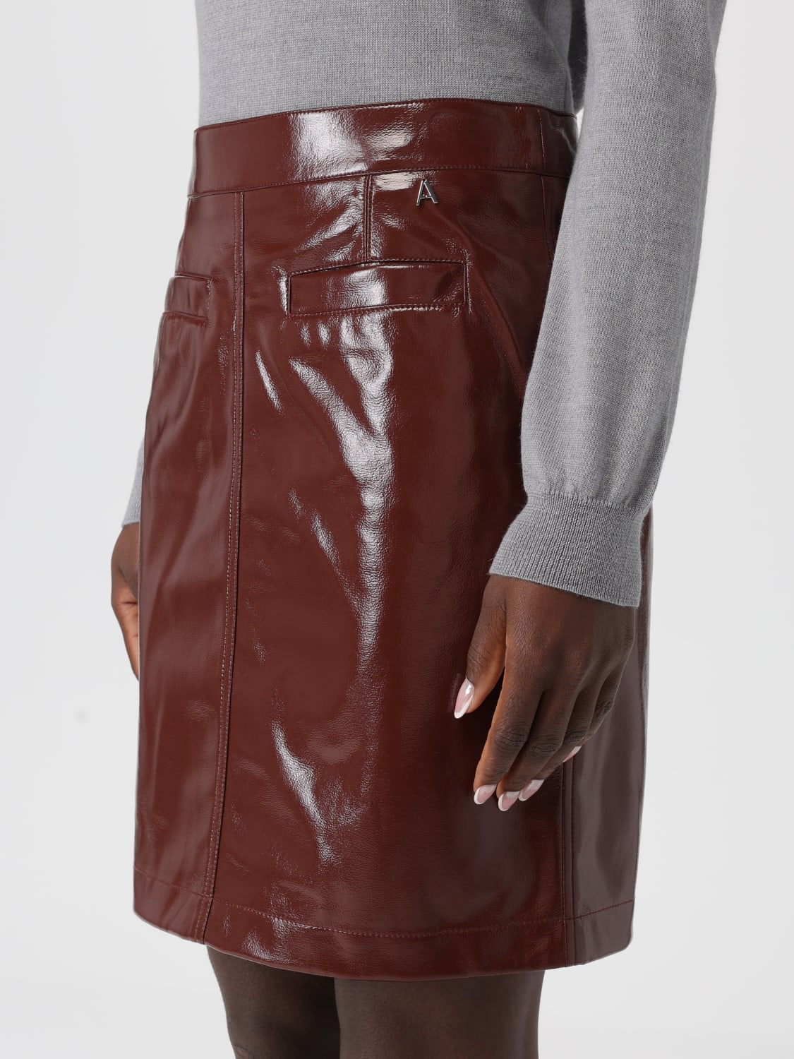 TWINSET ACTITUDE SKIRT: Skirt woman Twinset Actitude, Brown - Img 3