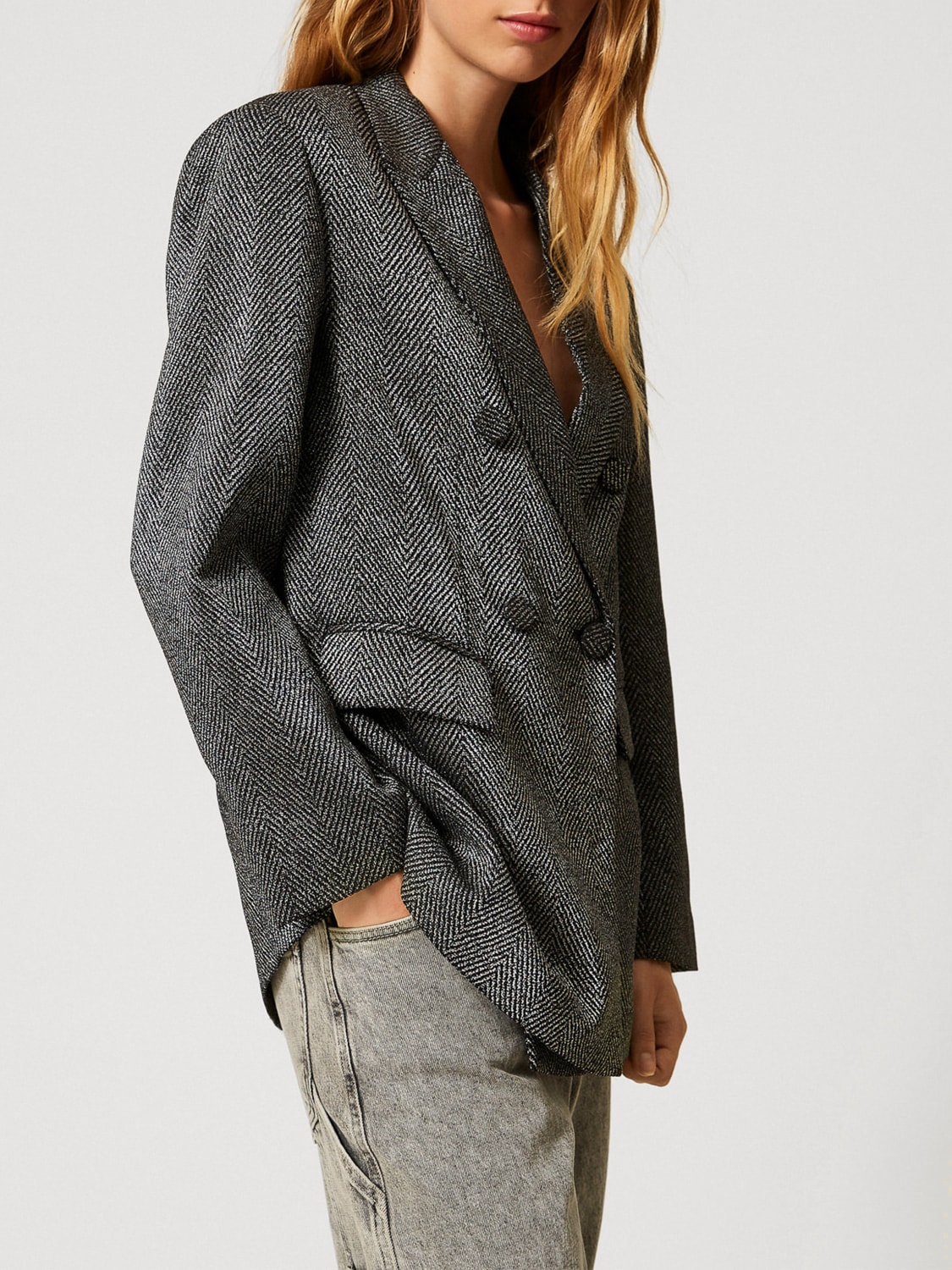 TWINSET ACTITUDE JACKET: Blazer woman Twinset Actitude, Black - Img 3