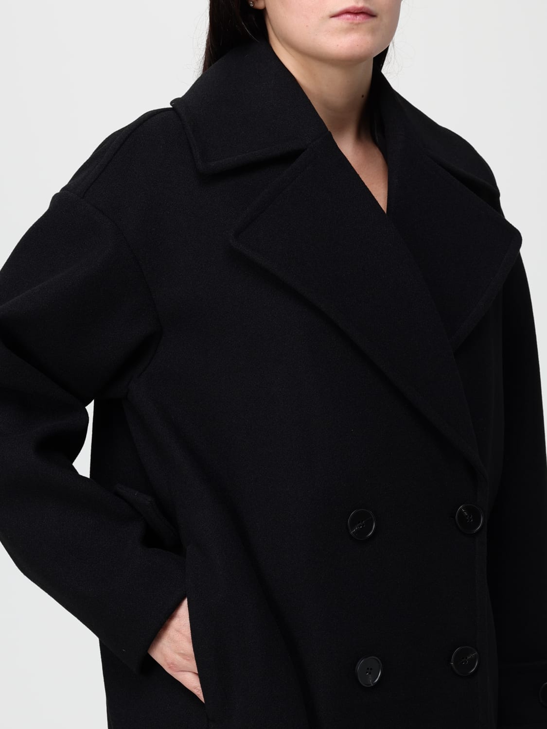 TWINSET ACTITUDE MANTEL: Mantel damen Twinset Actitude, Schwarz - Img 4