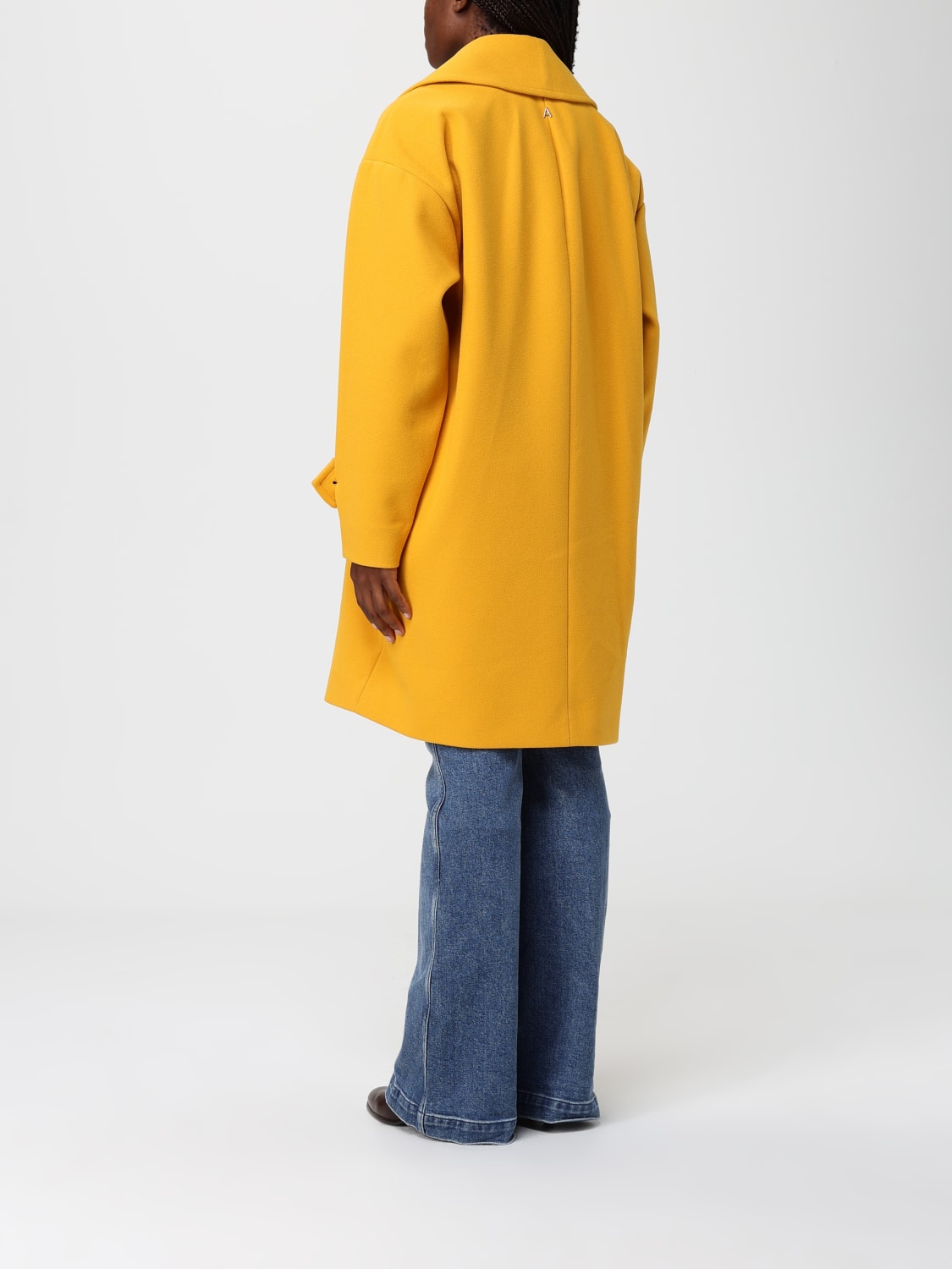 TWINSET ACTITUDE ABRIGO: Abrigo mujer Twinset Actitude, Amarillo - Img 2