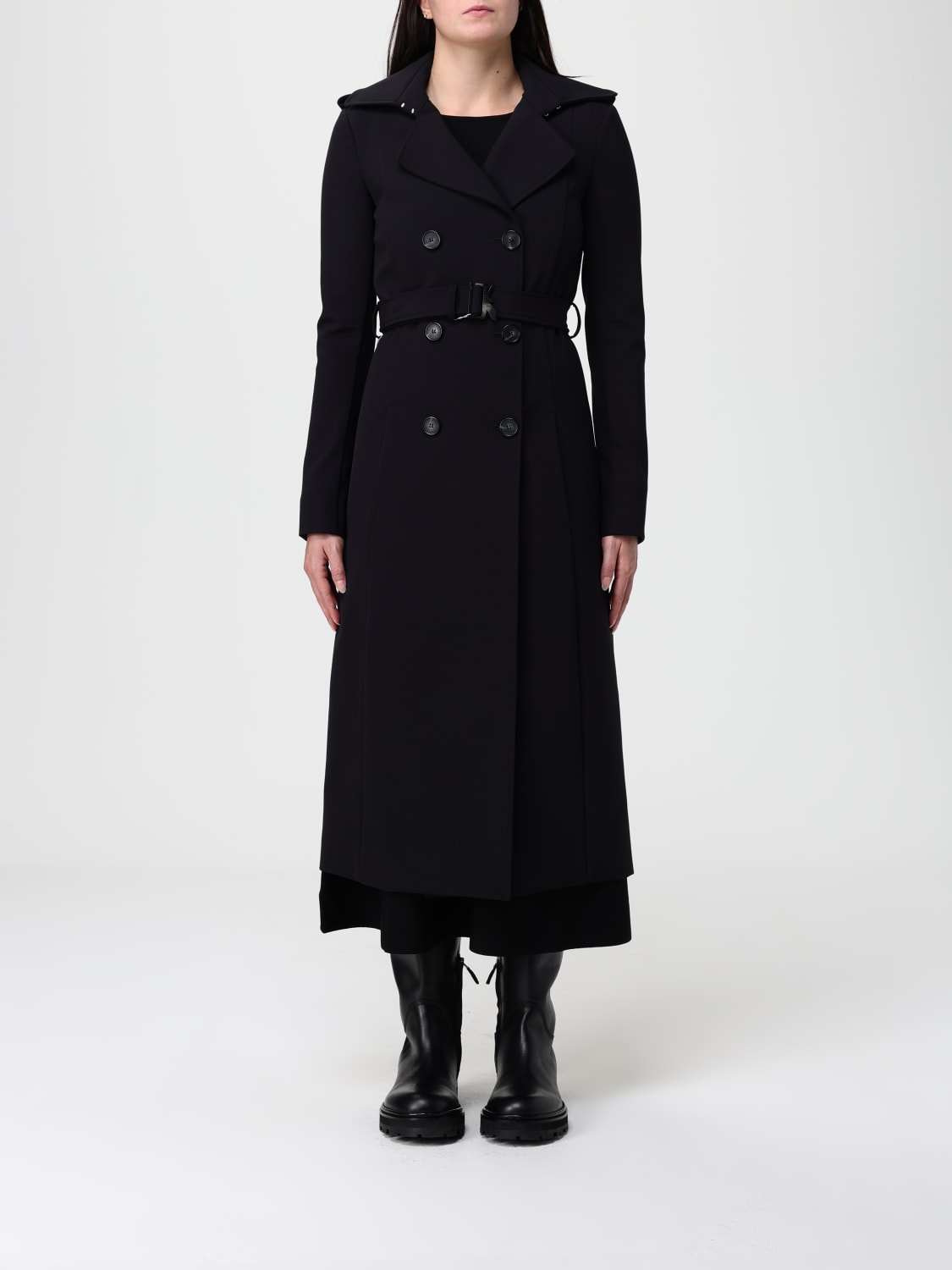 PATRIZIA PEPE JACKET: Patrizia Pepe technical trench coat, Black - Img 1