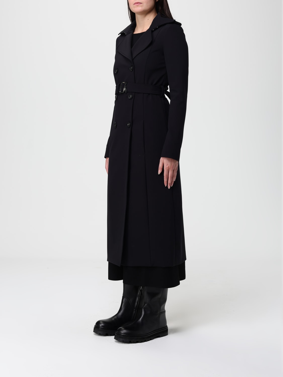 PATRIZIA PEPE JACKET: Patrizia Pepe technical trench coat, Black - Img 4