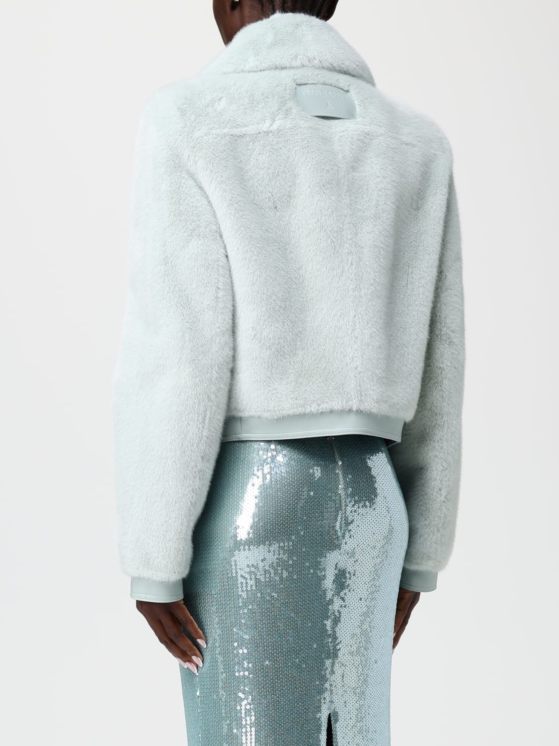 PATRIZIA PEPE PELLICCIA: Giacca Patrizia Pepe in pelliccia sintetica , Menta - Img 2