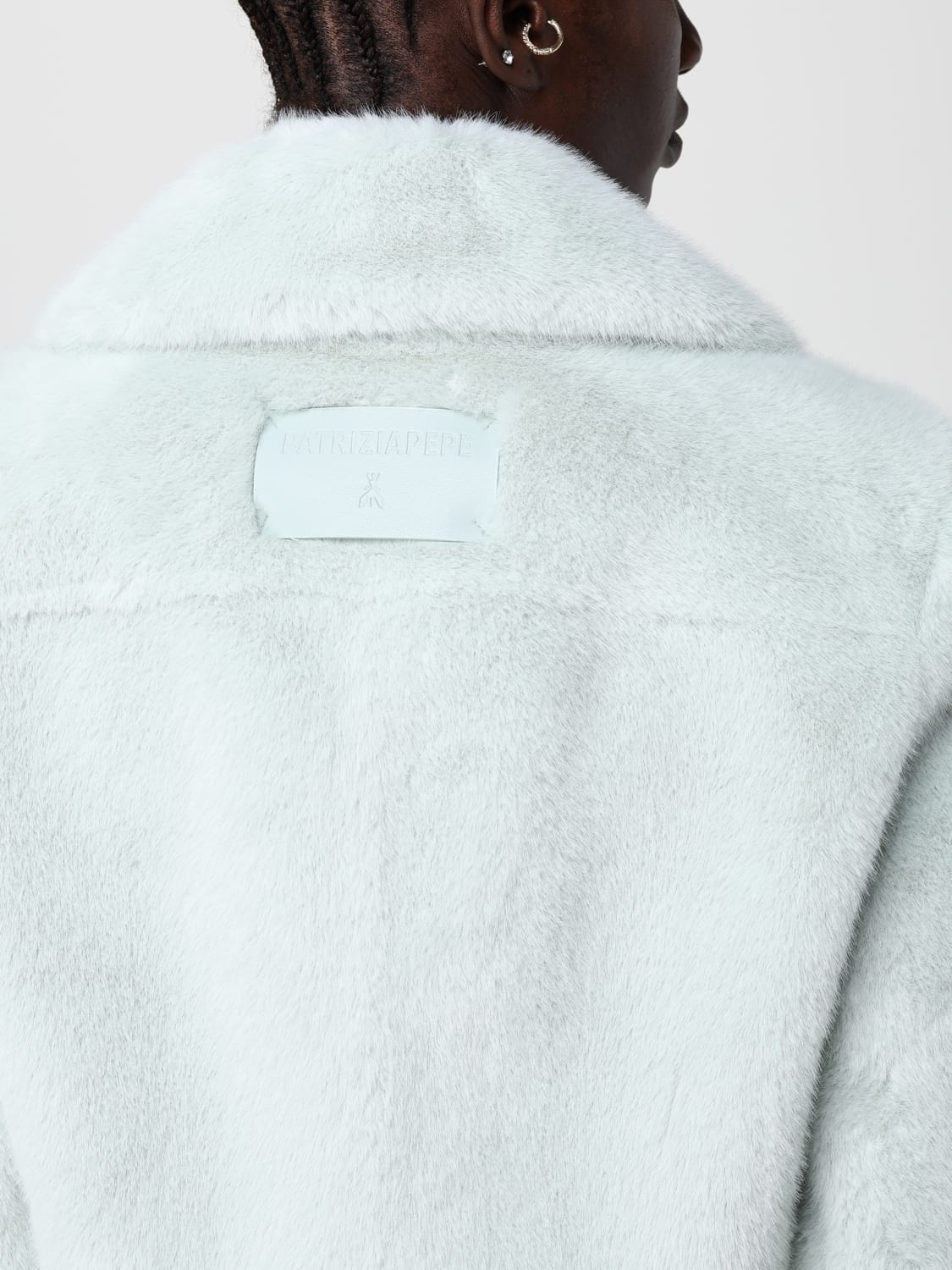 PATRIZIA PEPE PELLICCIA: Giacca Patrizia Pepe in pelliccia sintetica , Menta - Img 4