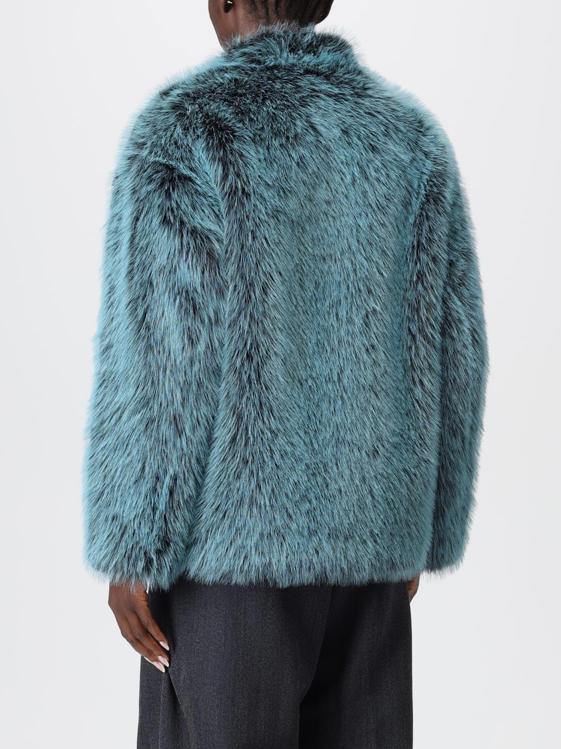 PATRIZIA PEPE FUR COAT: Jacket woman Patrizia Pepe, Green - Img 2
