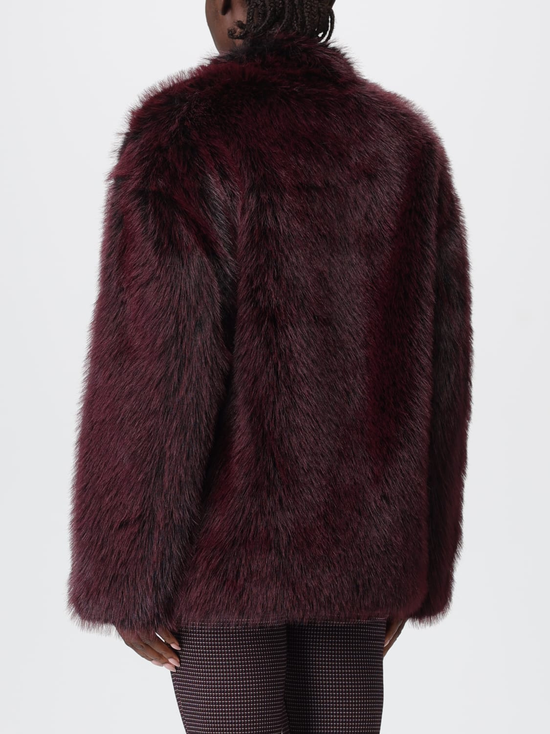 PATRIZIA PEPE FUR COAT: Jacket woman Patrizia Pepe, Burgundy - Img 3