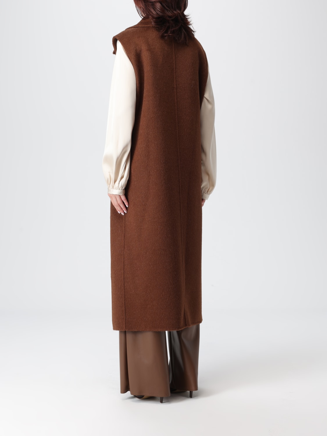 PATRIZIA PEPE COAT: Coat woman Patrizia Pepe, Brown - Img 2
