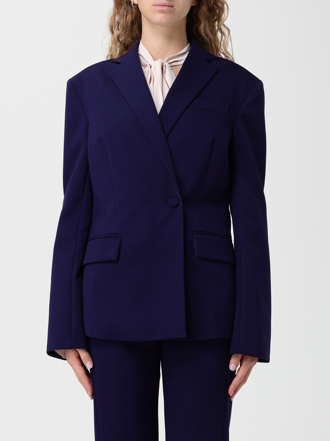 PATRIZIA PEPE JACKET: Blazer woman Patrizia Pepe, Blue - Img 1