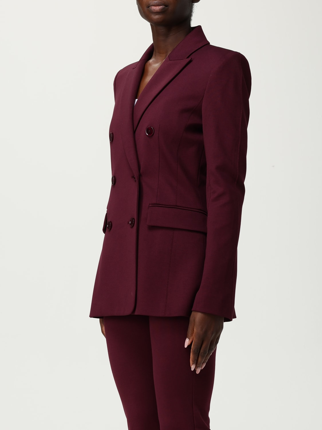 PATRIZIA PEPE VESTE: Blazer femme Patrizia Pepe, Bordeaux - Img 4