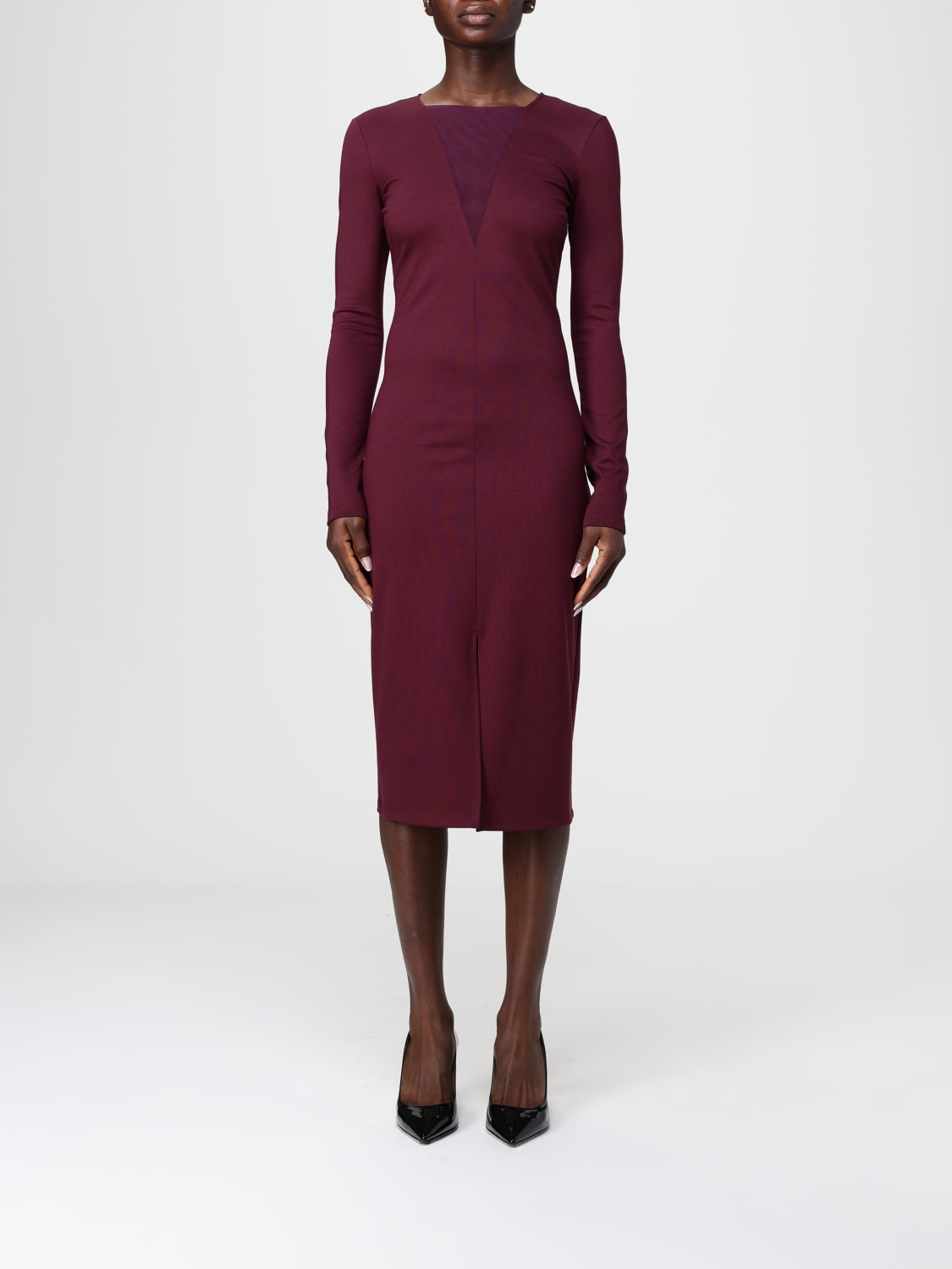 PATRIZIA PEPE DRESS: Dress woman Patrizia Pepe, Burgundy - Img 1
