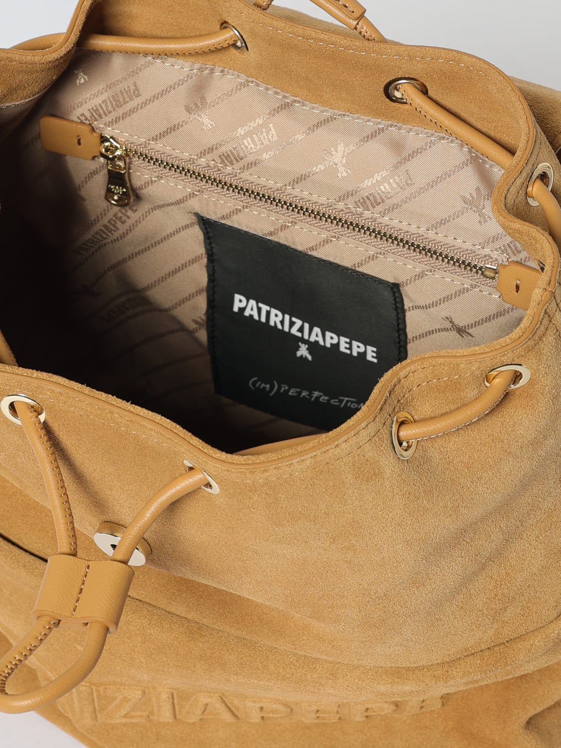 PATRIZIA PEPE BACKPACK: Shoulder bag woman Patrizia Pepe, Natural - Img 4