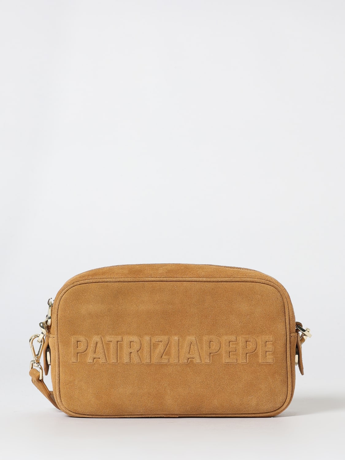 PATRIZIA PEPE BORSA A TRACOLLA: Borsa a tracolla (IM)Perfection Patrizia Pepe in pelle scamosciata, Naturale - Img 1