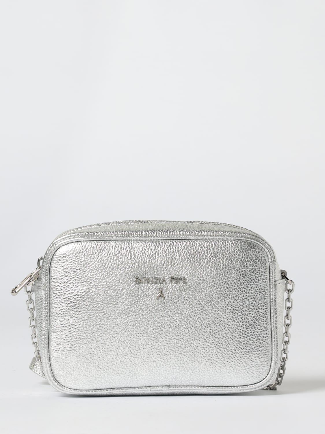 PATRIZIA PEPE UMHÄNGETASCHE: Schultertasche damen Patrizia Pepe, Silber - Img 1