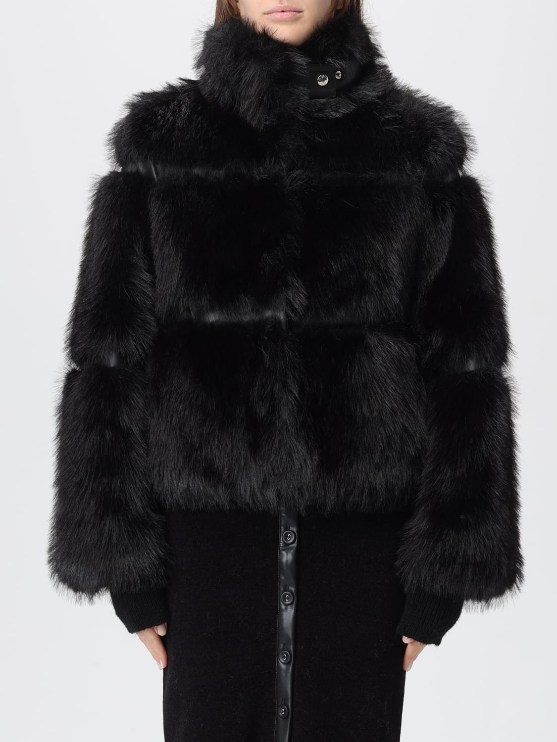 PATRIZIA PEPE PELZMANTEL: Jacke damen Patrizia Pepe, Schwarz - Img 1