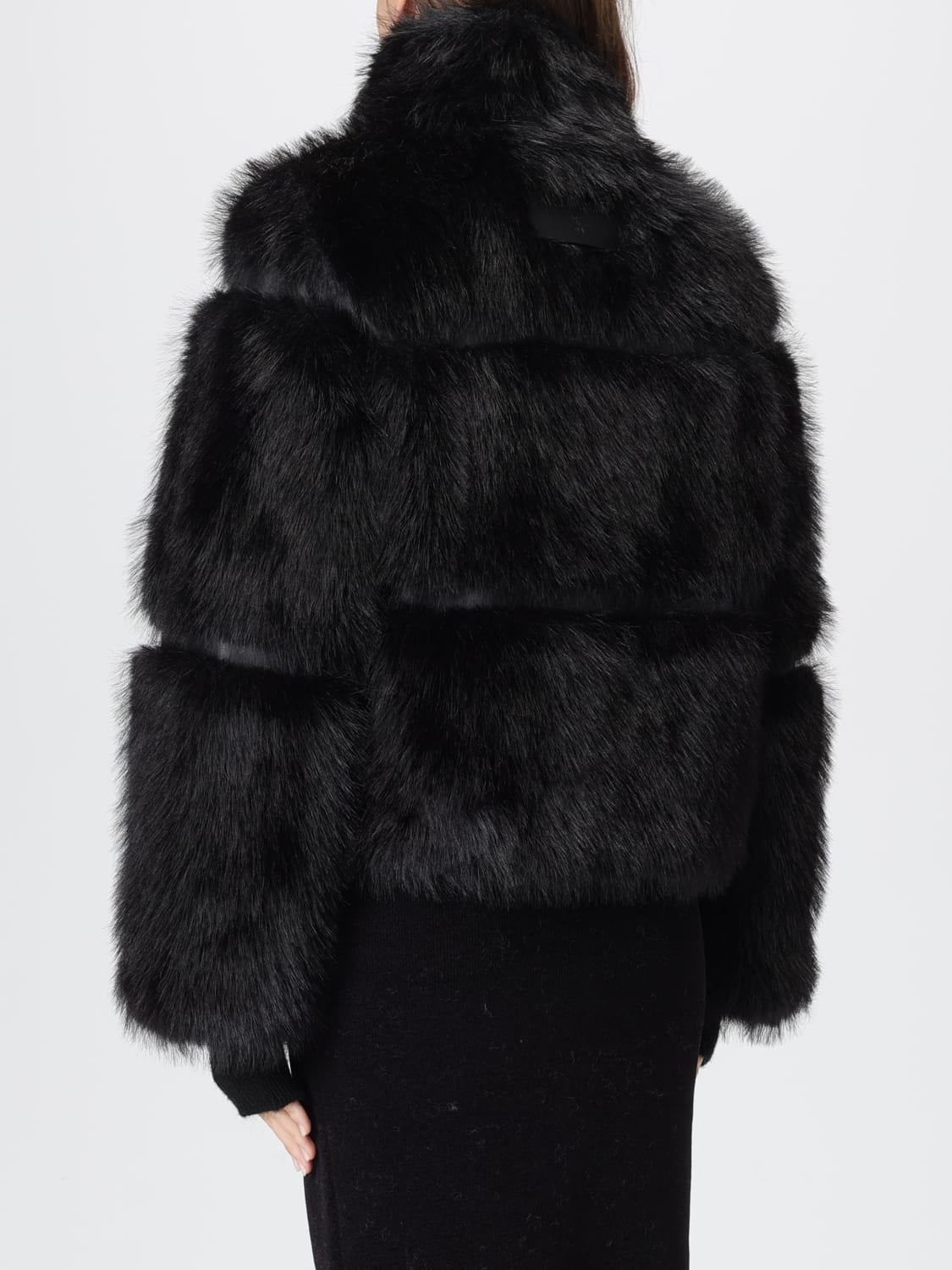 PATRIZIA PEPE PELZMANTEL: Jacke damen Patrizia Pepe, Schwarz - Img 2