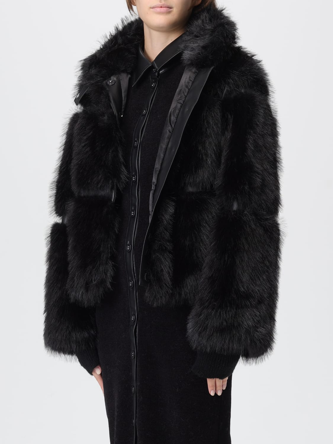 PATRIZIA PEPE PELZMANTEL: Jacke damen Patrizia Pepe, Schwarz - Img 3