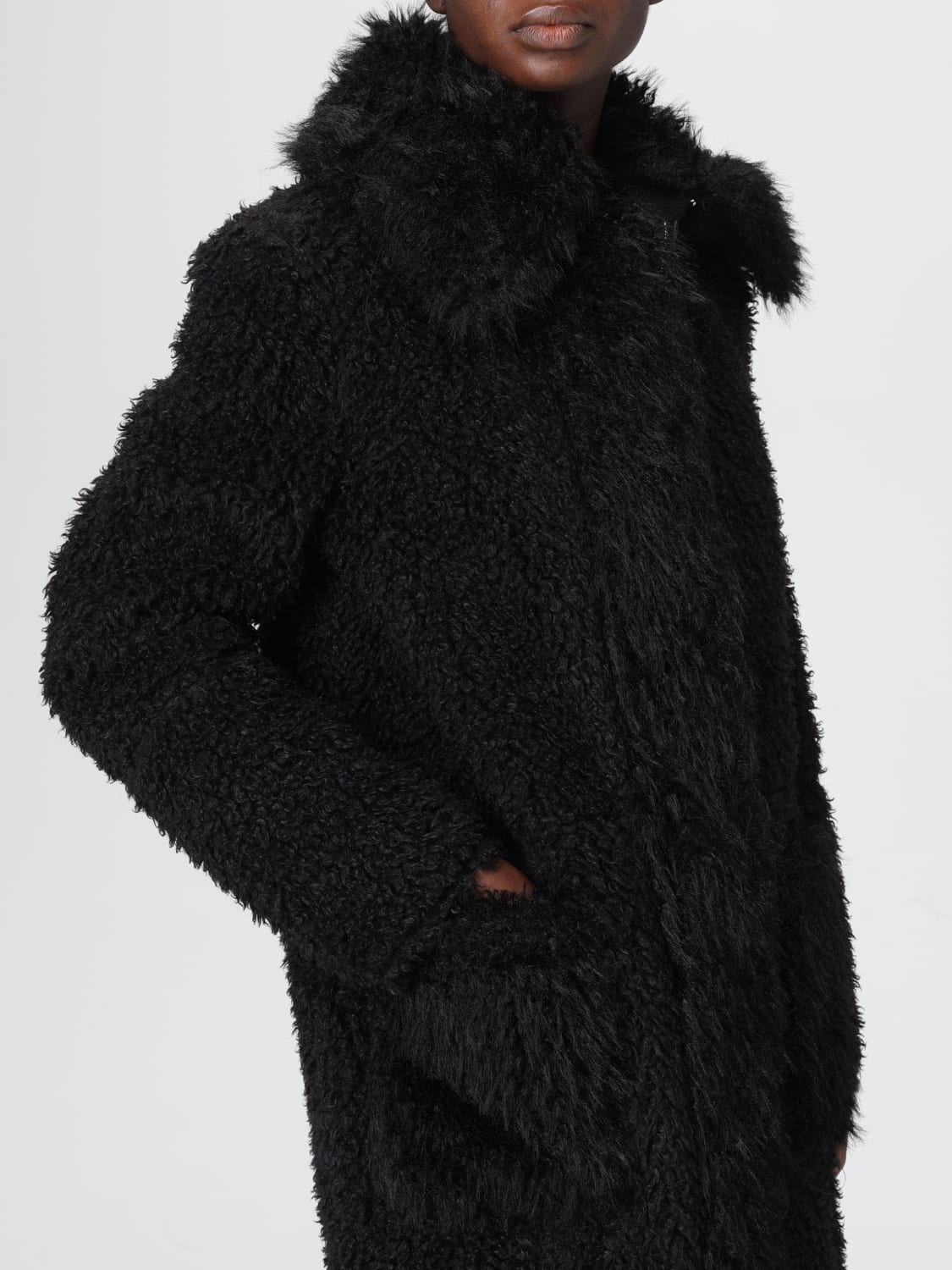 PATRIZIA PEPE MANTEL: Mantel damen Patrizia Pepe, Schwarz - Img 4