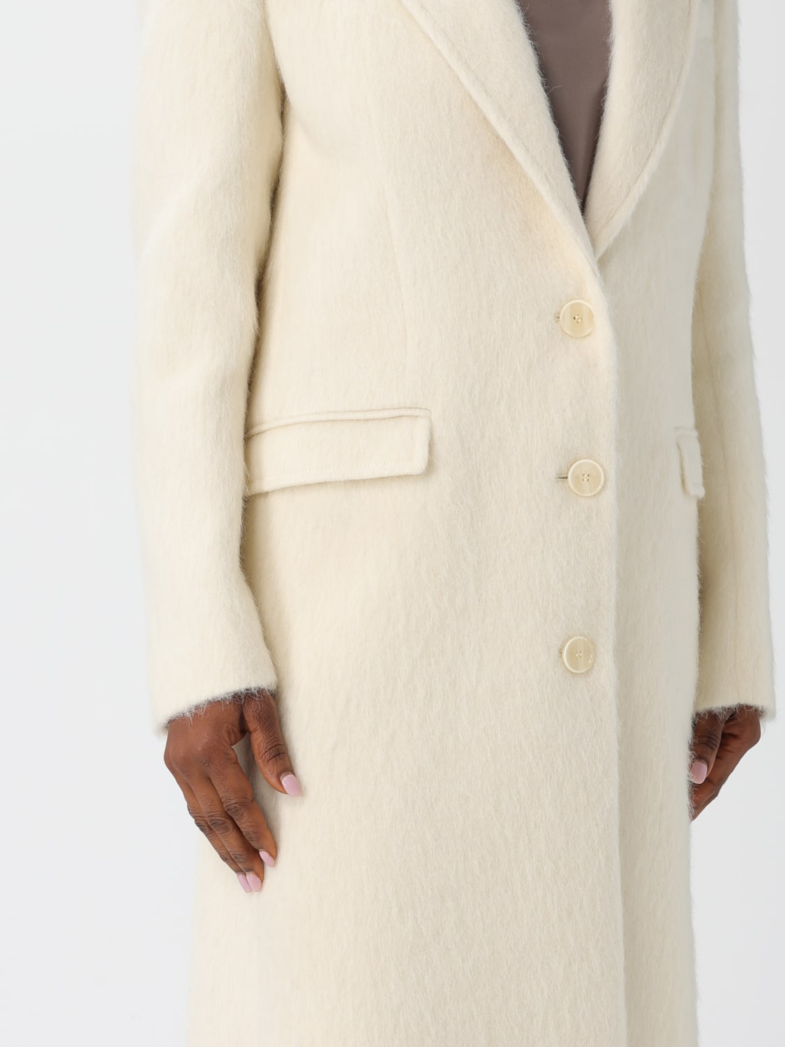 PATRIZIA PEPE MANTEL: Mantel damen Patrizia Pepe, Natural - Img 4