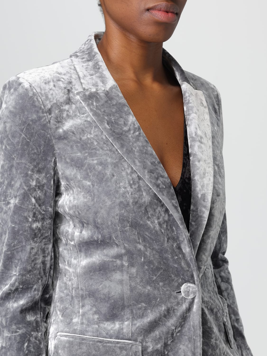 PATRIZIA PEPE JACKET: Blazer woman Patrizia Pepe, Grey - Img 5