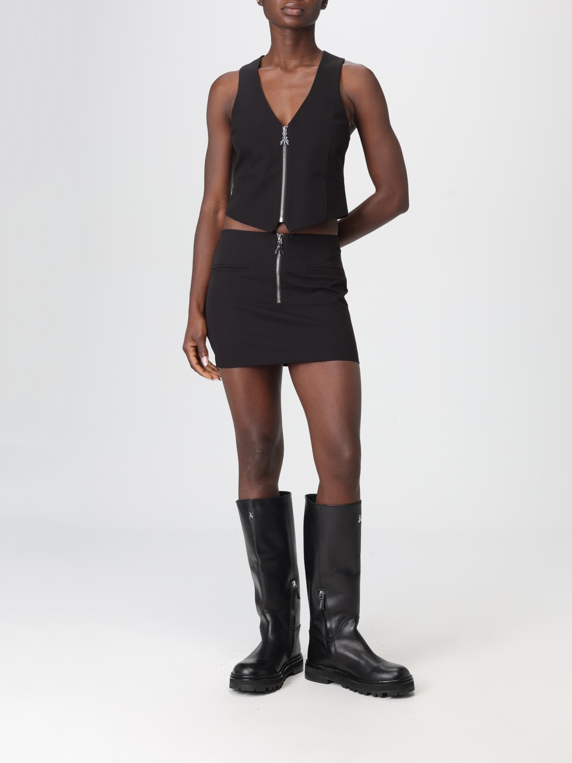 PATRIZIA PEPE FALDA: Falda mujer Patrizia Pepe, Negro - Img 2