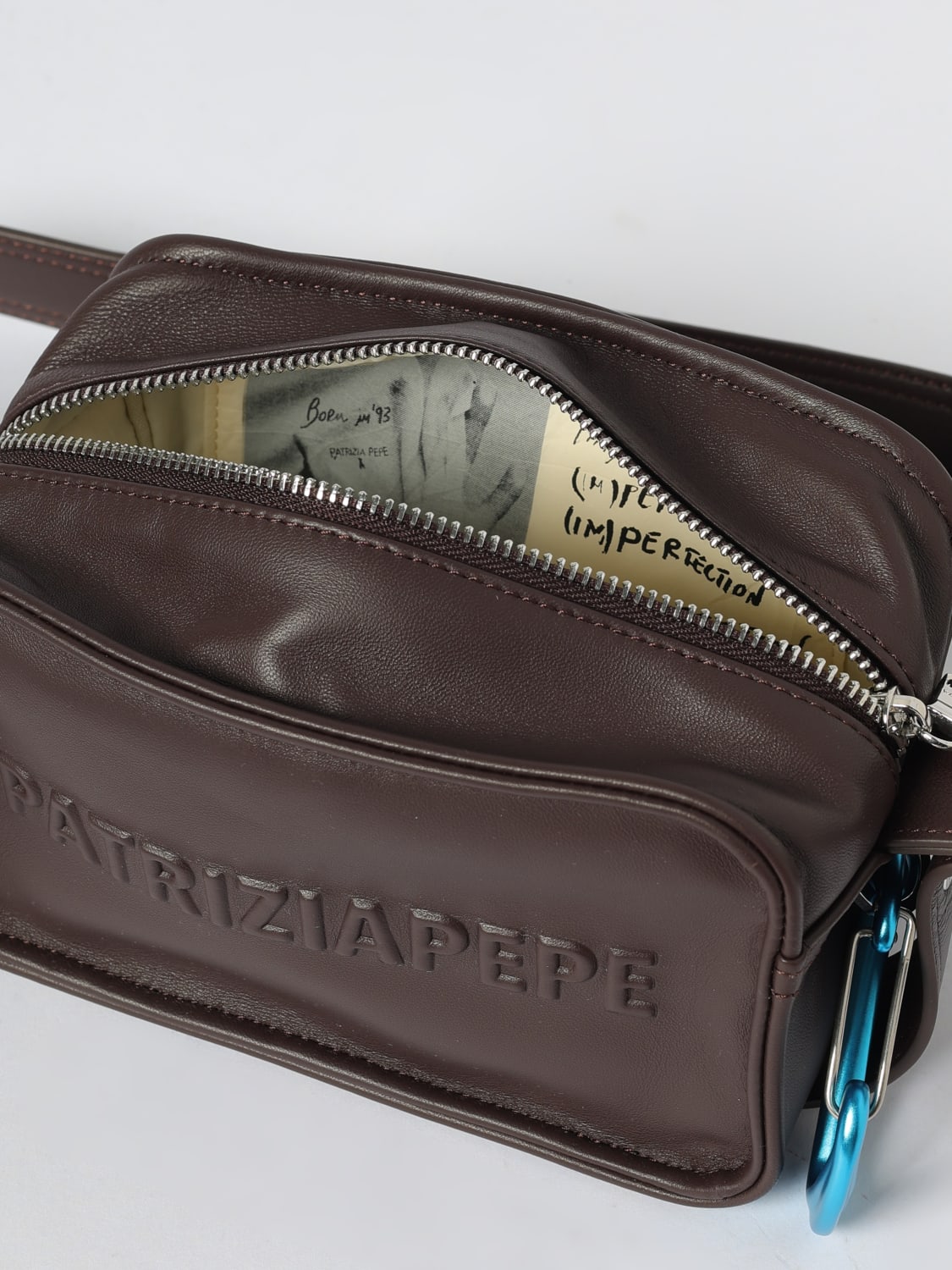 PATRIZIA PEPE UMHÄNGETASCHE: Schultertasche damen Patrizia Pepe, Braun - Img 3