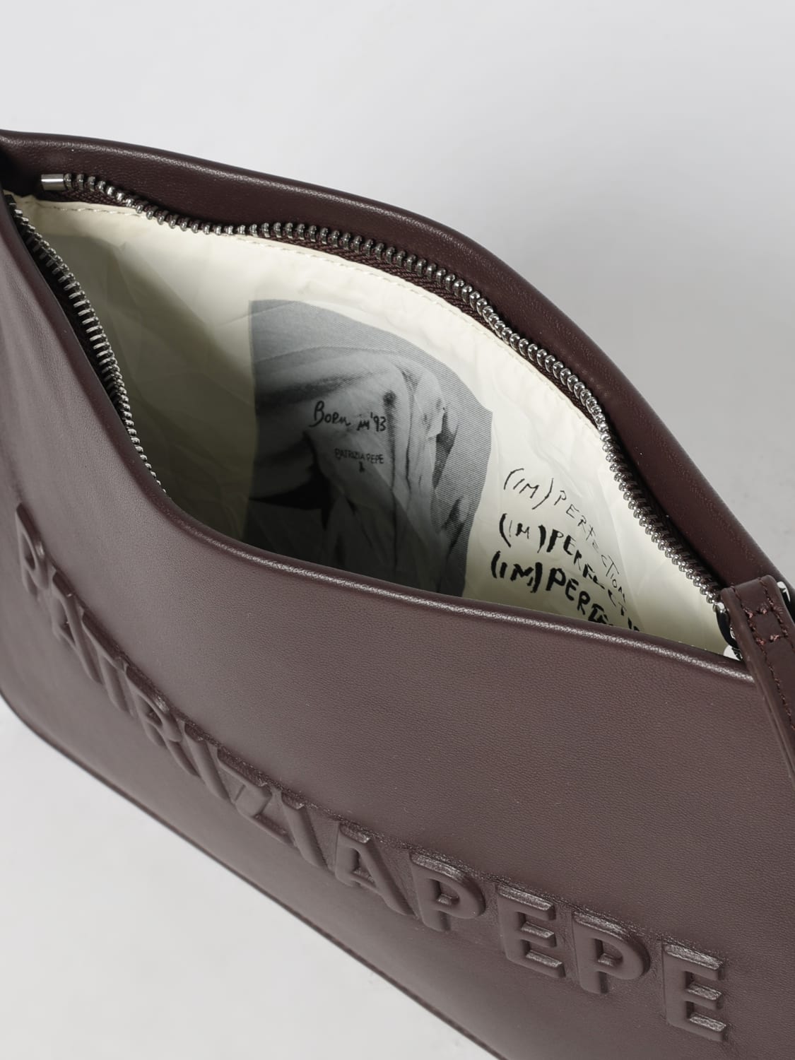 PATRIZIA PEPE CLUTCH: Schultertasche damen Patrizia Pepe, Braun - Img 3