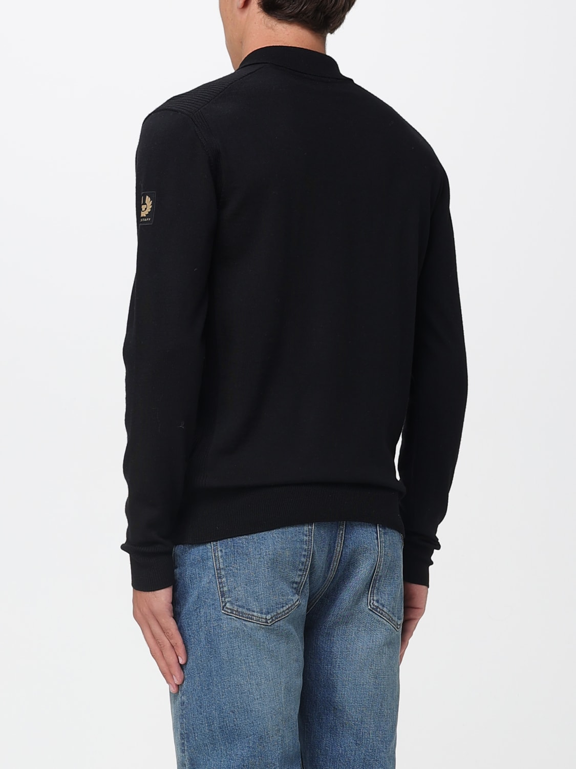 BELSTAFF POLO衫: 毛衣 男士 Belstaff, 黑色 - Img 2