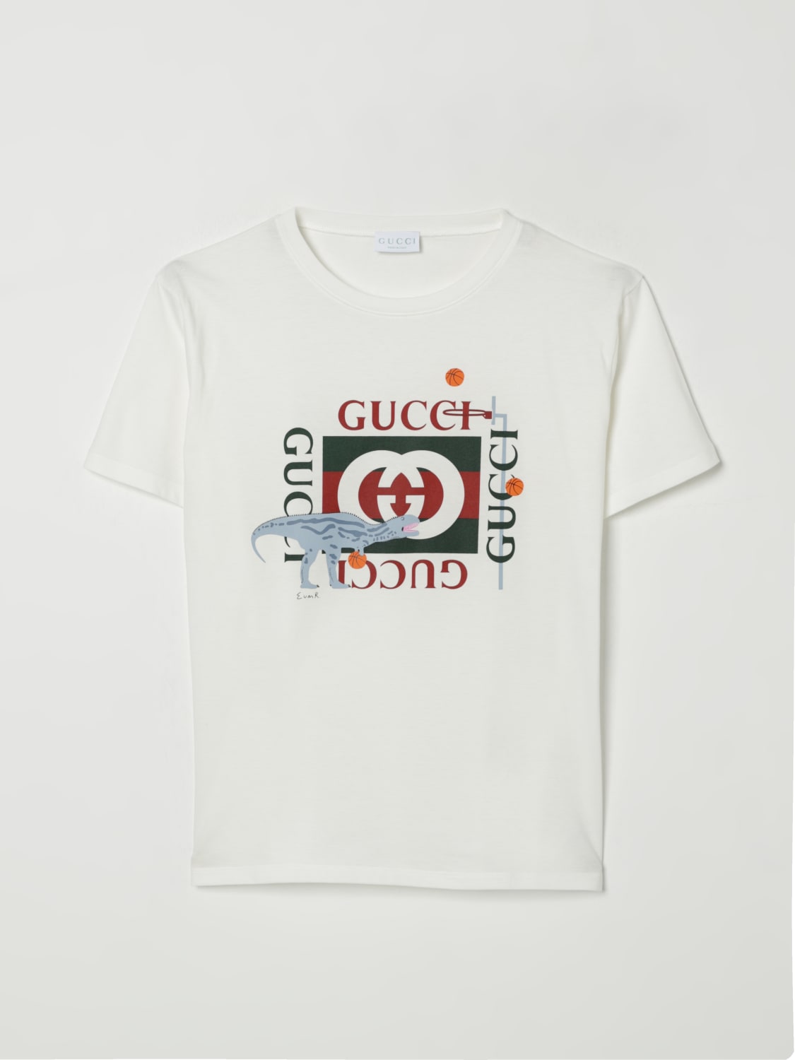 GUCCI T-SHIRT: T-shirt kids Gucci, White - Img 1