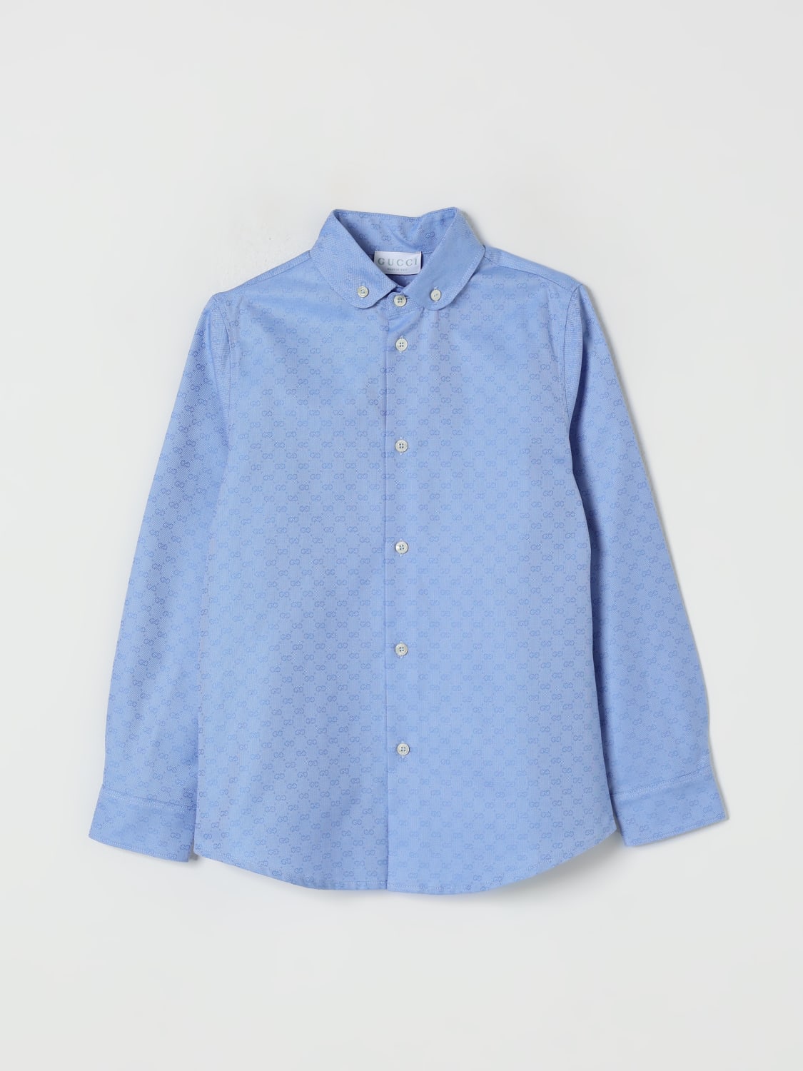 GUCCI SHIRT: Shirt kids Gucci, Gnawed Blue - Img 1