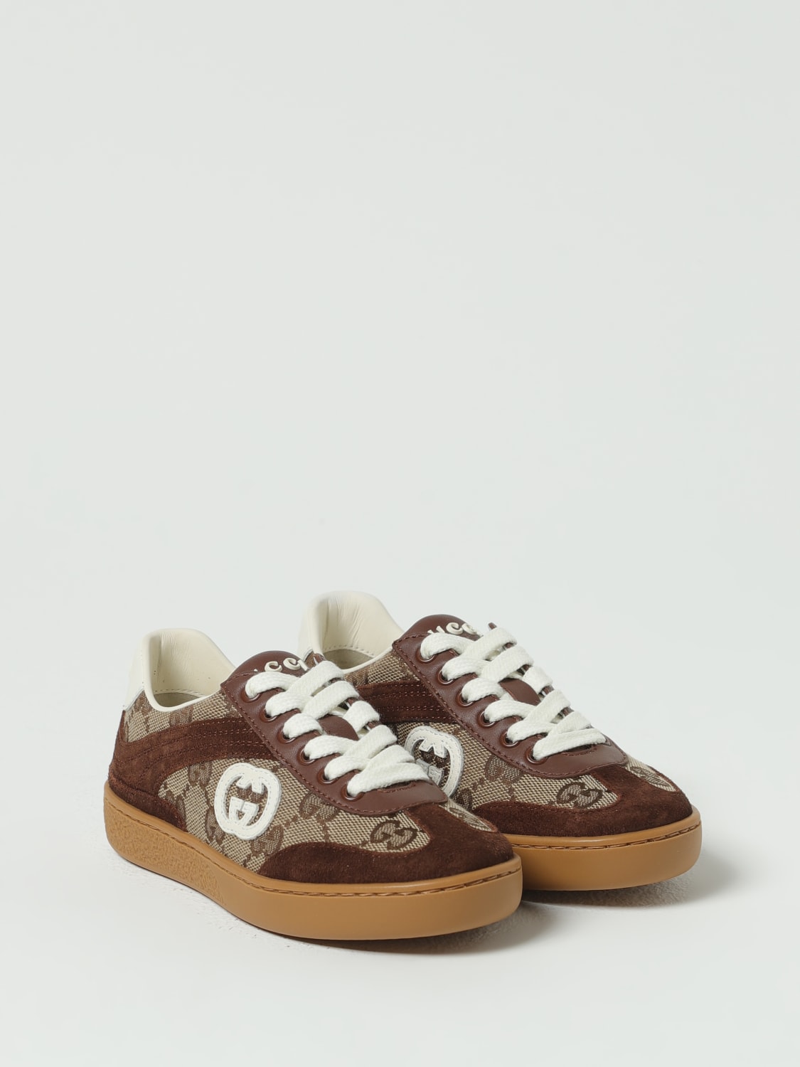 GUCCI SNEAKERS: Sneakers kids Gucci, Brown - Img 2