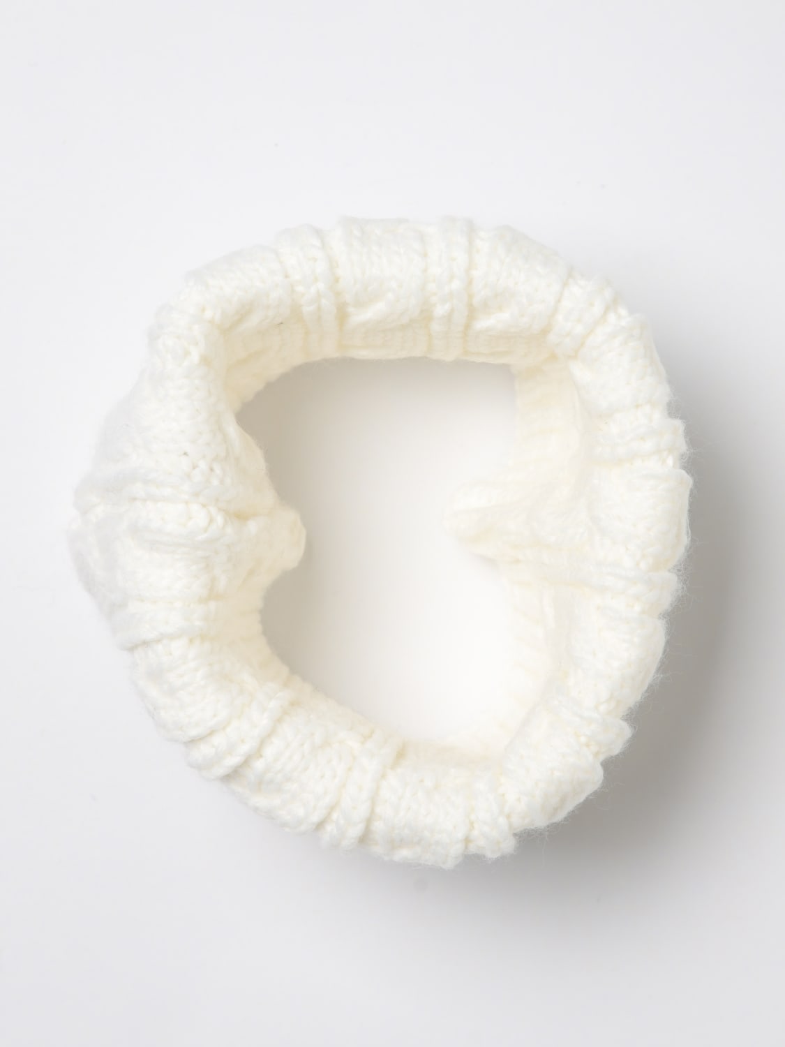 PATRIZIA PEPE SCIARPA: Scaldacollo Patrizia Pepe in maglia con intarsio intrecciato , Bianco - Img 2