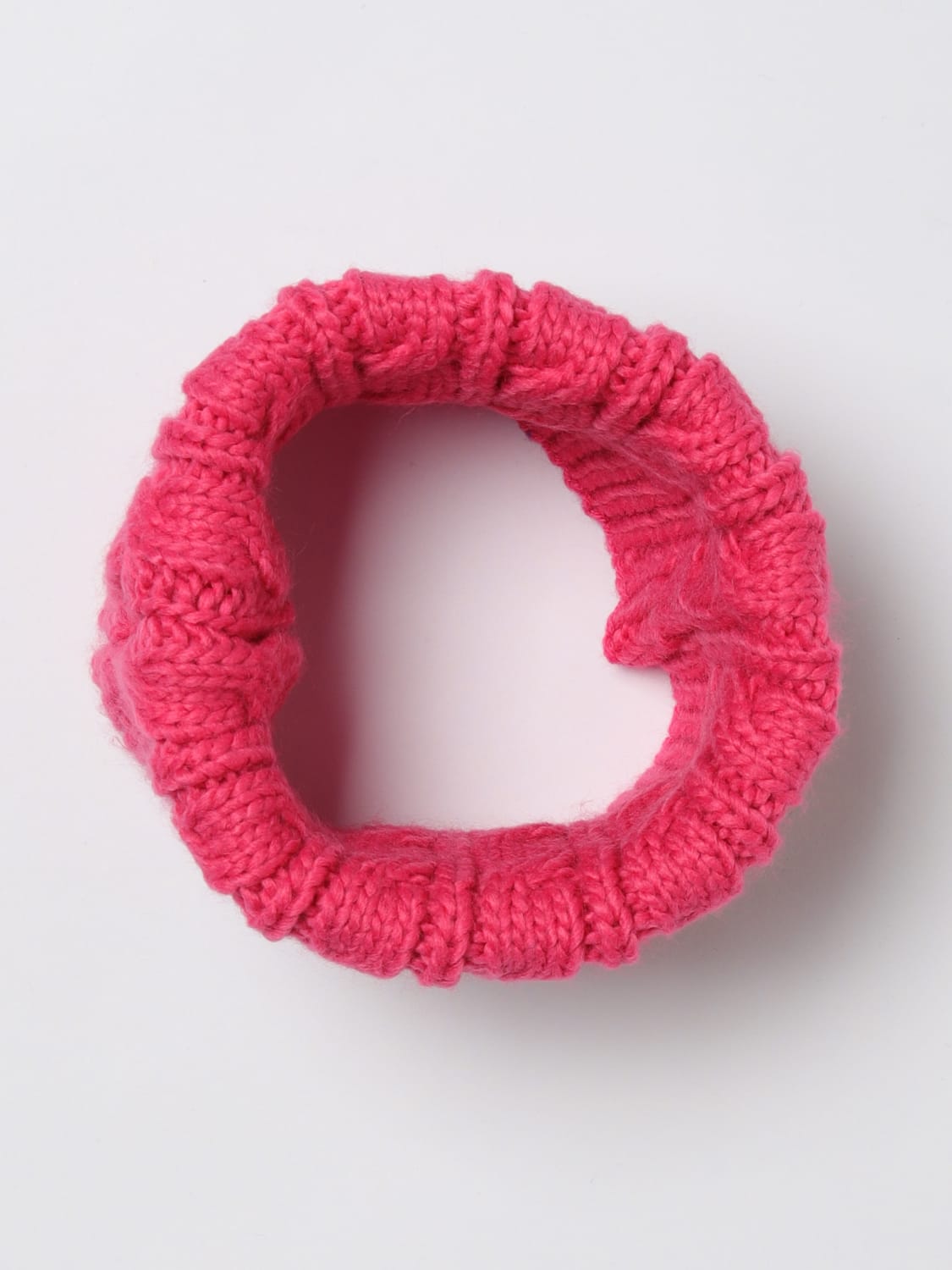 PATRIZIA PEPE SCIARPA: Scaldacollo Patrizia Pepe in maglia con intarsio intrecciato , Fuxia - Img 2