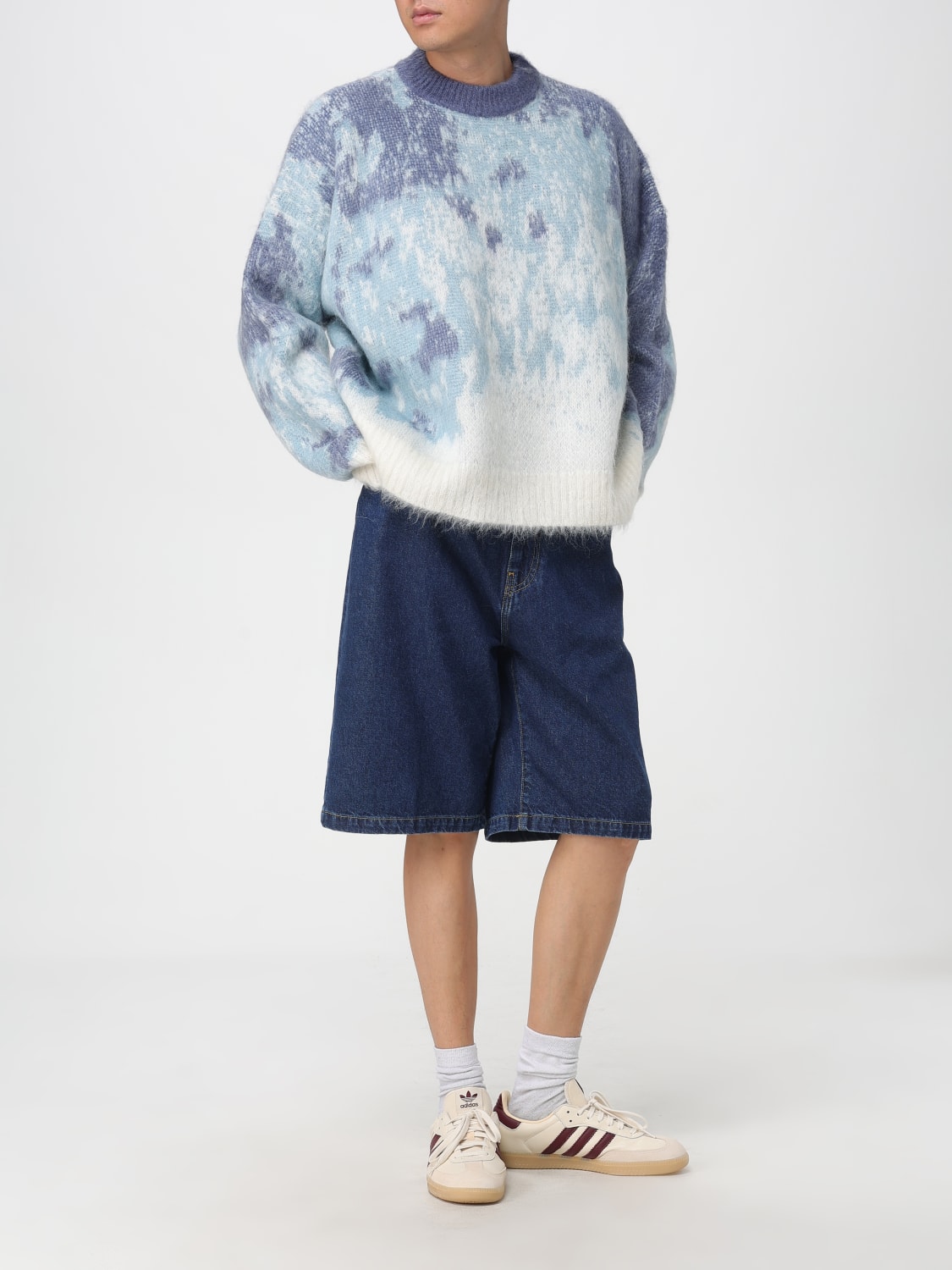 BONSAI MAGLIA: Maglione in mohair degrade' Bonsai, Blue - Img 2