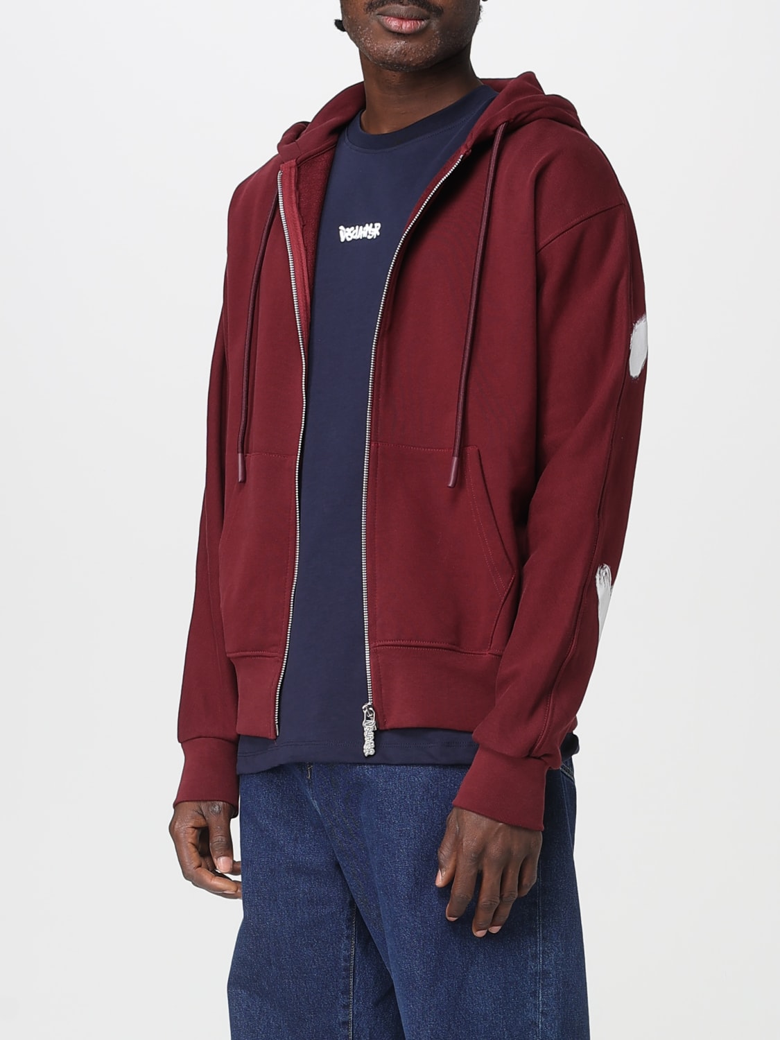 DISCLAIMER SWEATSHIRT: Sweatshirt men Disclaimer, Burgundy - Img 3