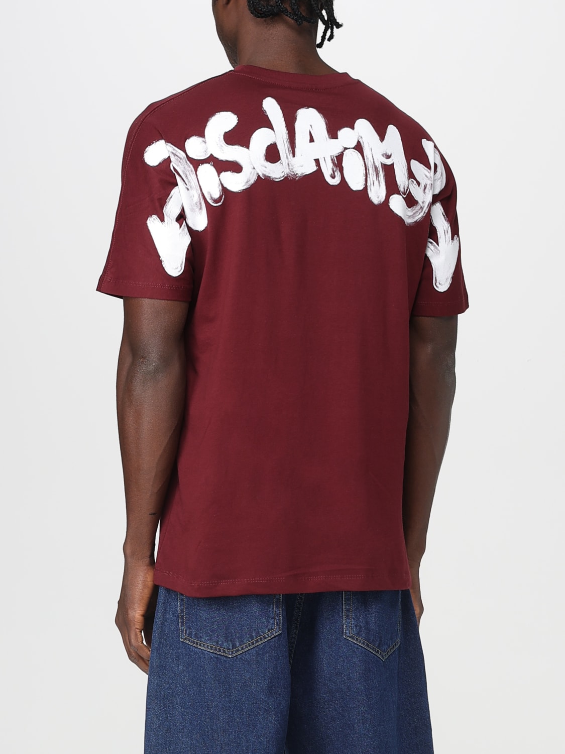 DISCLAIMER T-SHIRT: T-shirt men Disclaimer, Burgundy - Img 2
