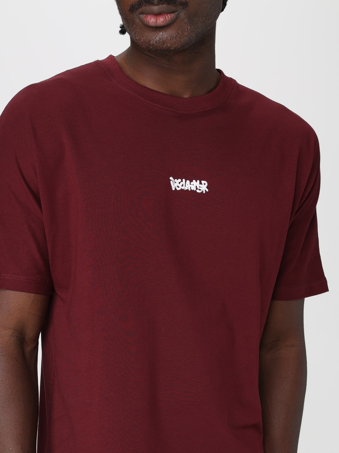 DISCLAIMER T-SHIRT: T-shirt men Disclaimer, Burgundy - Img 3
