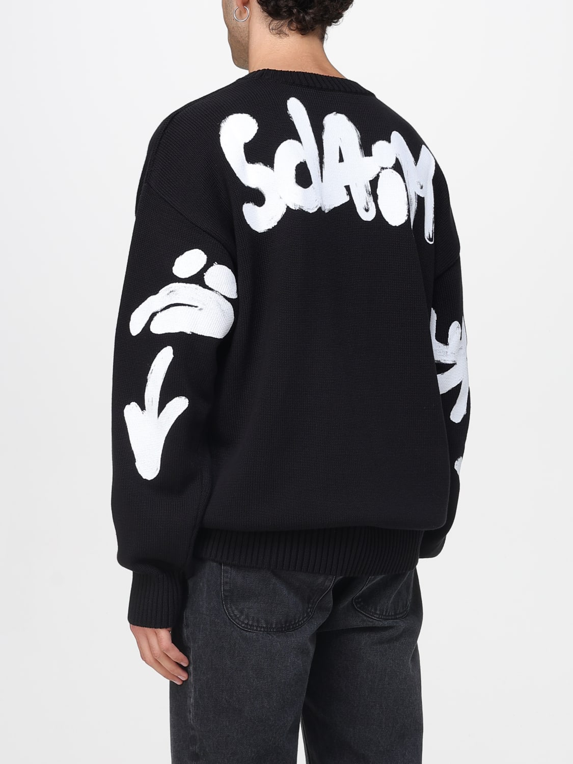 DISCLAIMER SWEATER: Sweater men Disclaimer, Black - Img 2