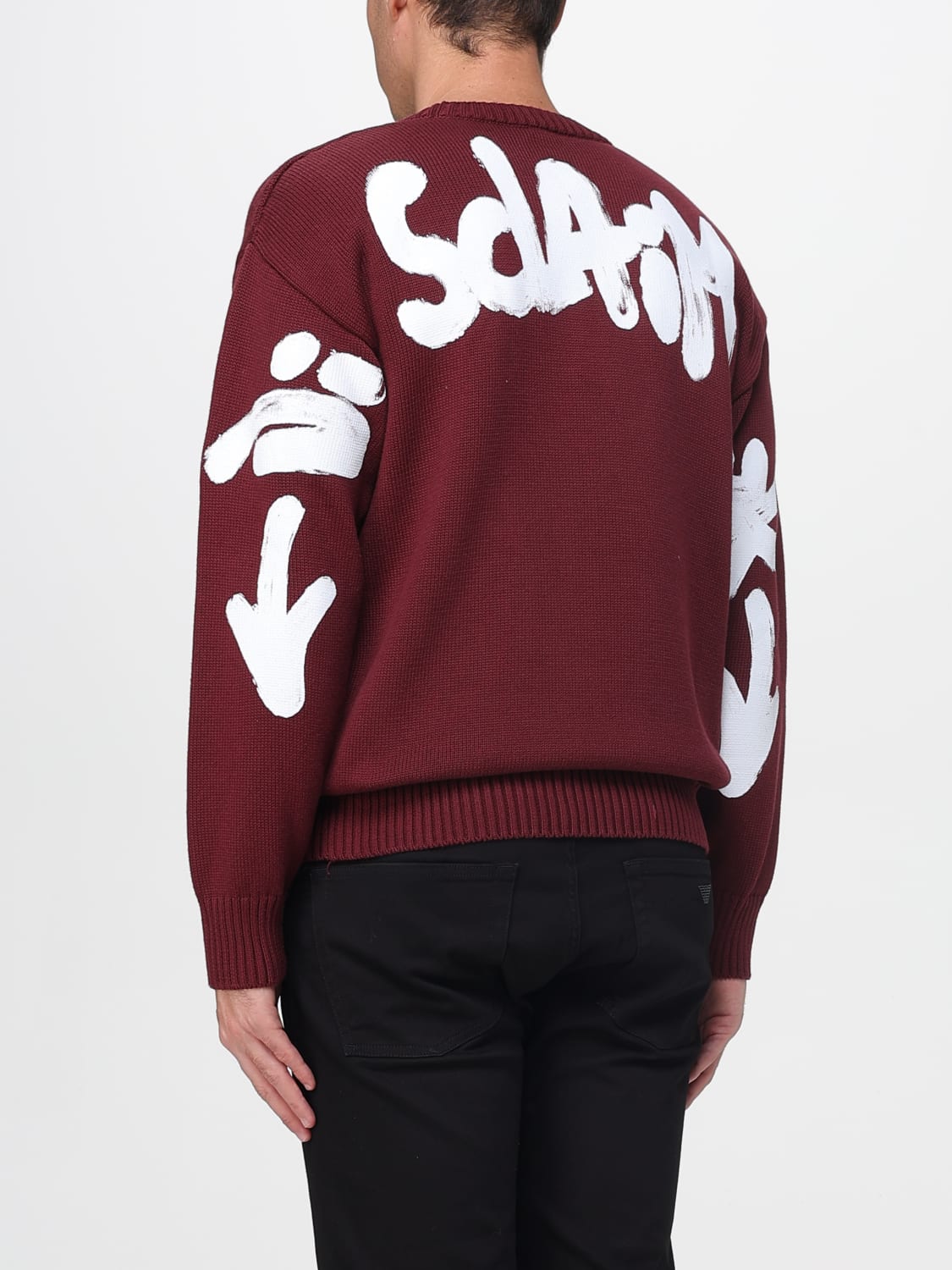 DISCLAIMER PULLOVER: Pullover herren Disclaimer, Burgunderrot - Img 2