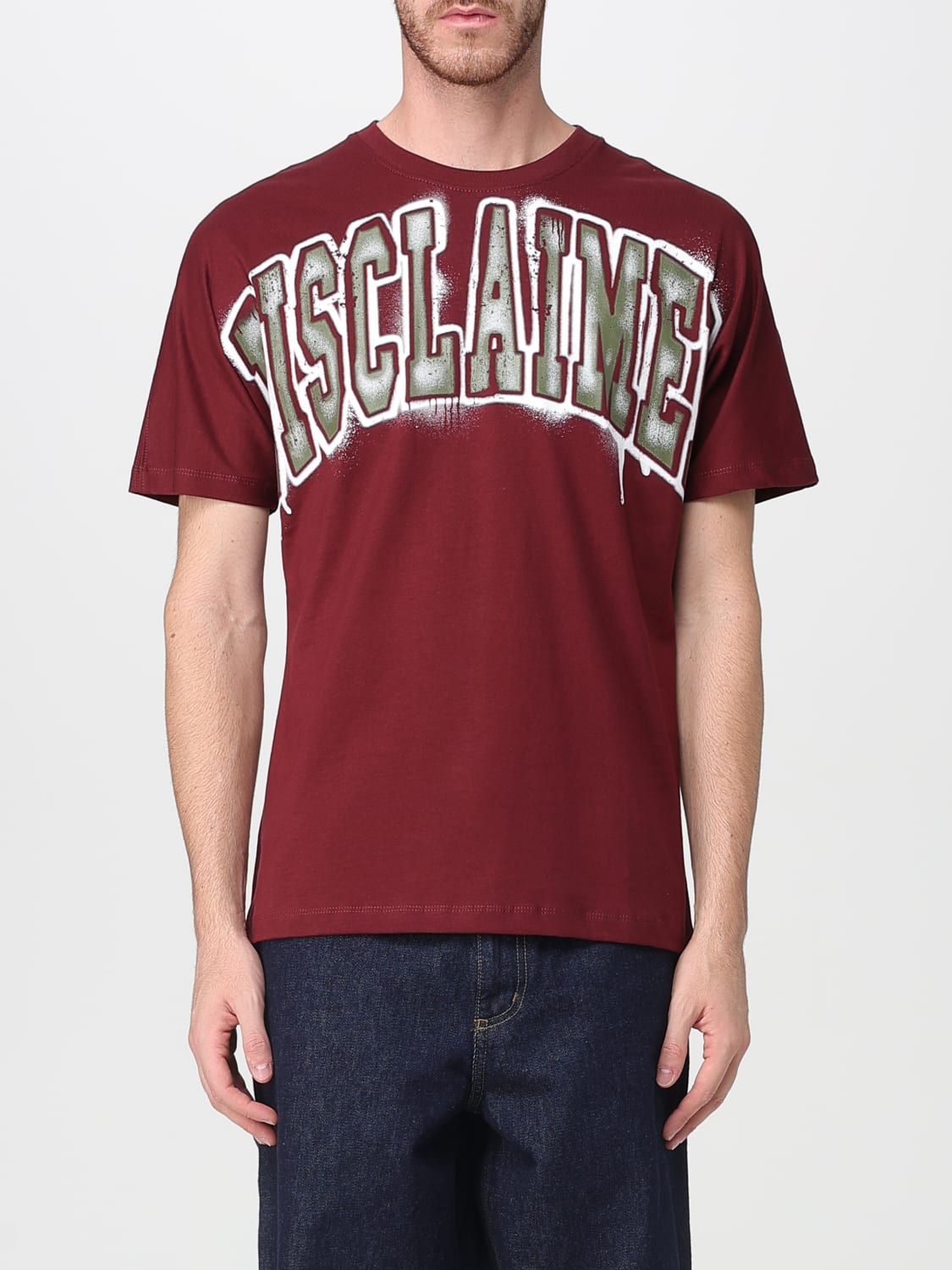 DISCLAIMER T-SHIRT: T-shirt men Disclaimer, Burgundy - Img 1