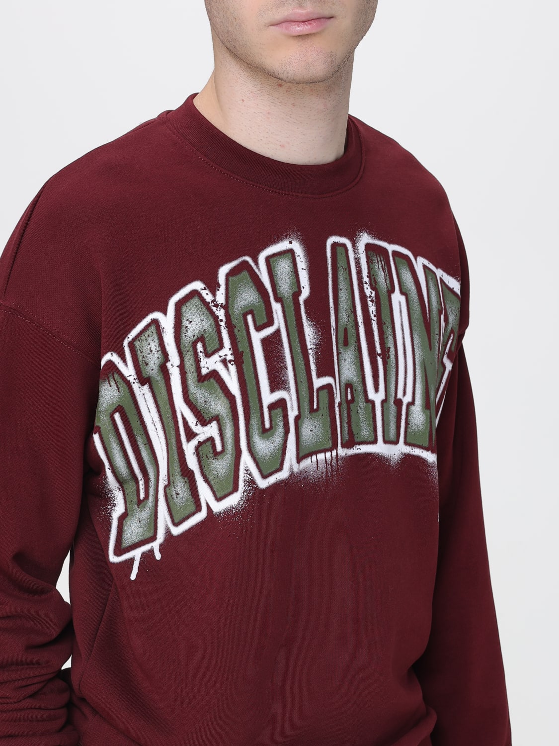 DISCLAIMER SWEATSHIRT: Sweatshirt men Disclaimer, Burgundy - Img 3