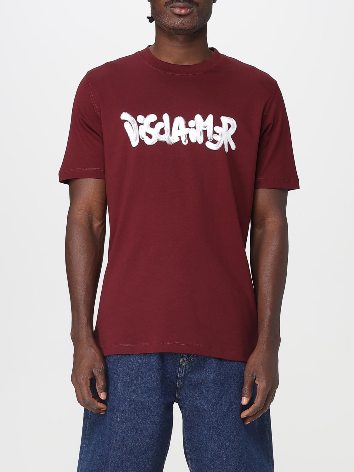DISCLAIMER T-SHIRT: T-shirt men Disclaimer, Burgundy - Img 1
