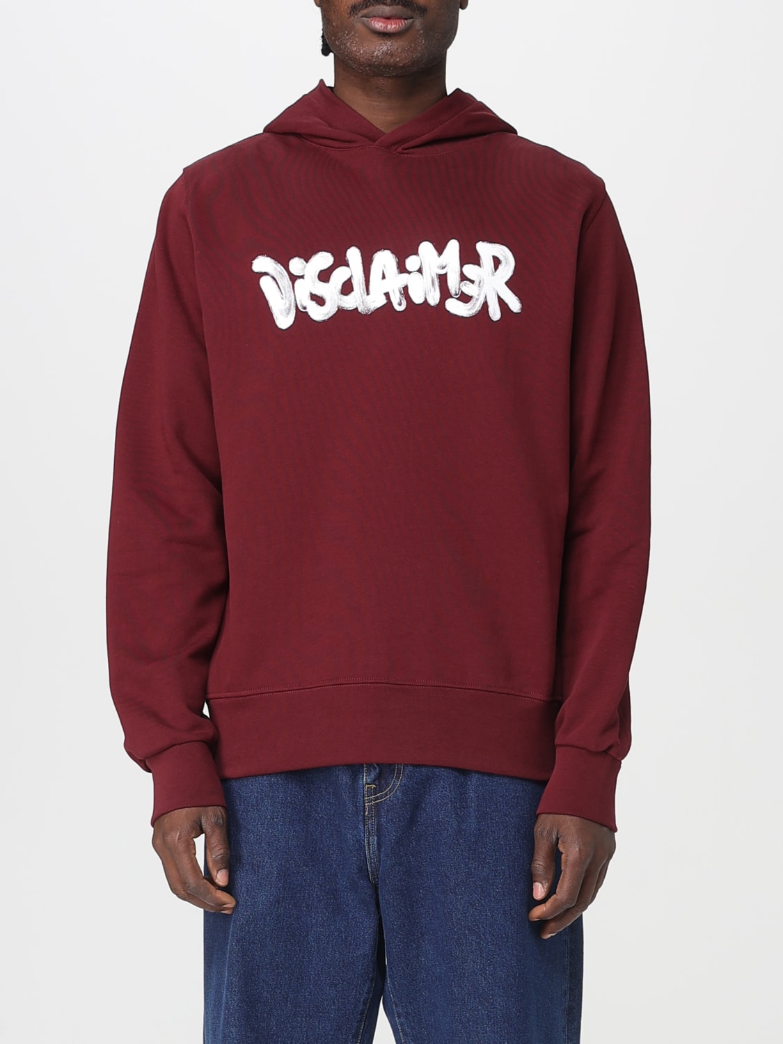 DISCLAIMER SWEATSHIRT: Sweatshirt men Disclaimer, Burgundy - Img 1
